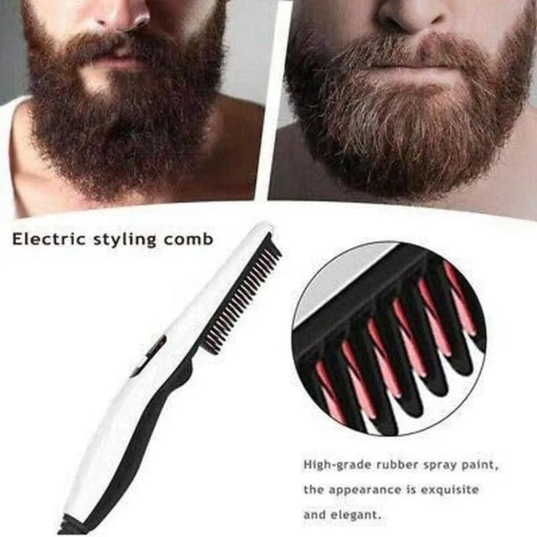 In-Depth Review: best beard straightener - AVIARA Quick Hair Styler for Men Electric Beard Straightener Massage V2 Hair Comb Multifunctional Curly Hai 9 AVIARA Quick Hair Styler f - view 8