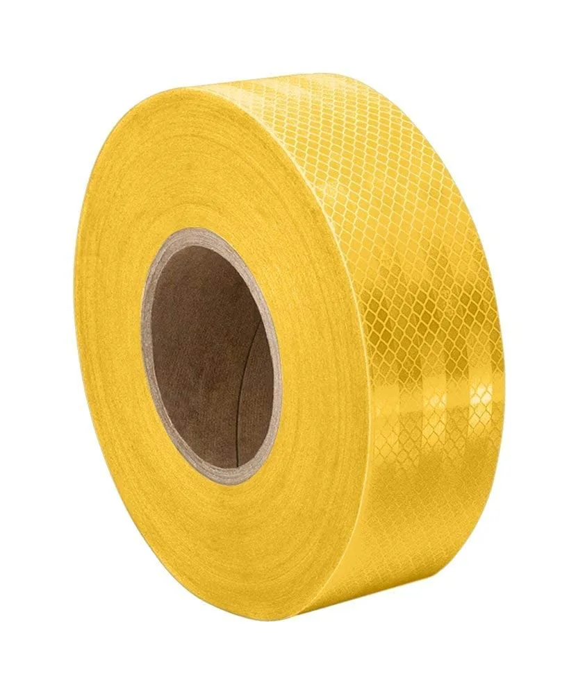 High Intensity Reflective Tape 2 inch*50 meter(164ft) Warning Retro Conspicuity Tape Reflective Tape Bright Conspicuity Tape Waterproof Reflective Radium Tape Sticker (Yellow) | | best car reflector triangle