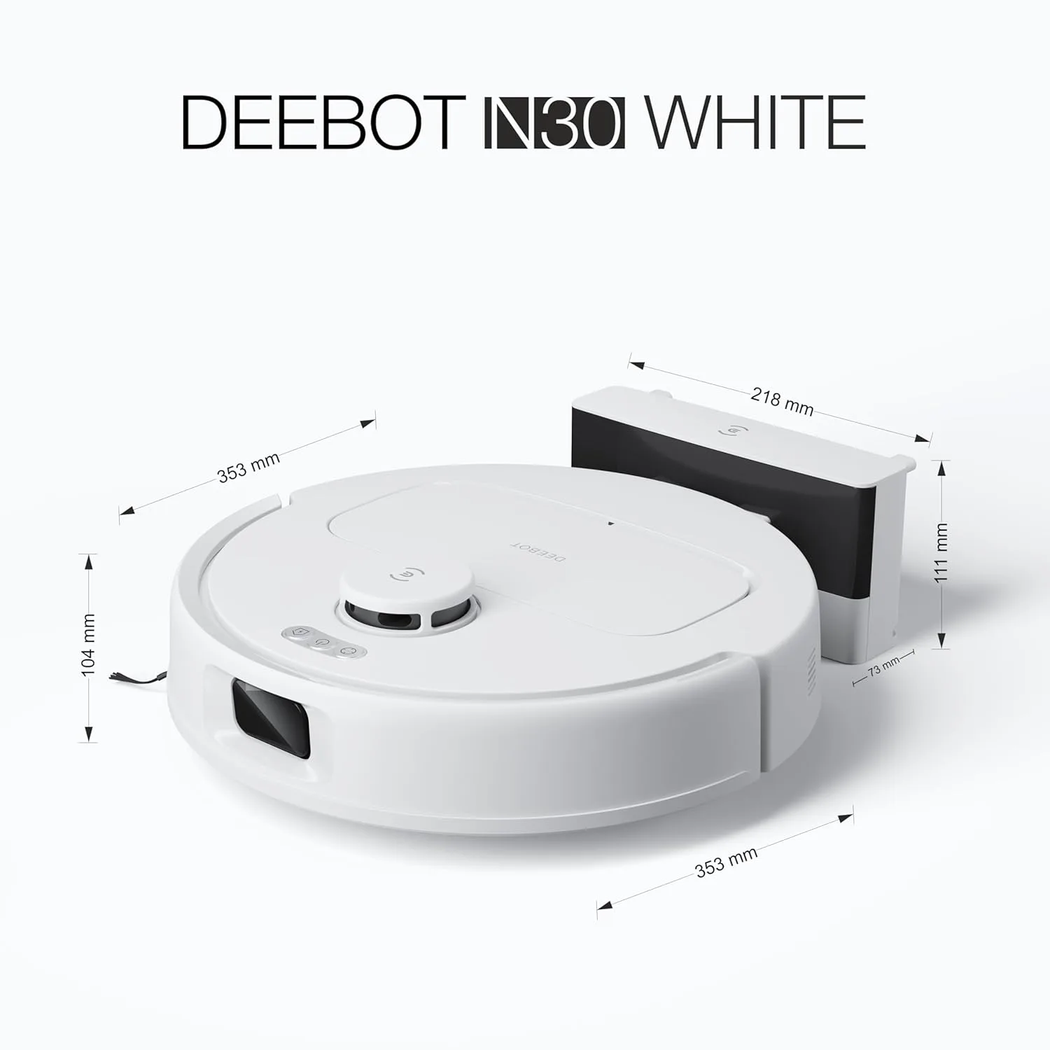 In-Depth Review: vacuum cleaner for home - ECOVACS DEEBOT N30 White 2 in 1 Robot Vacuum Cleaner & Mop, New Launch, 10000 Pa Suction, 5200mAh Battery, 9 ECOVACS DEEBOT N30 White 2 - view 8