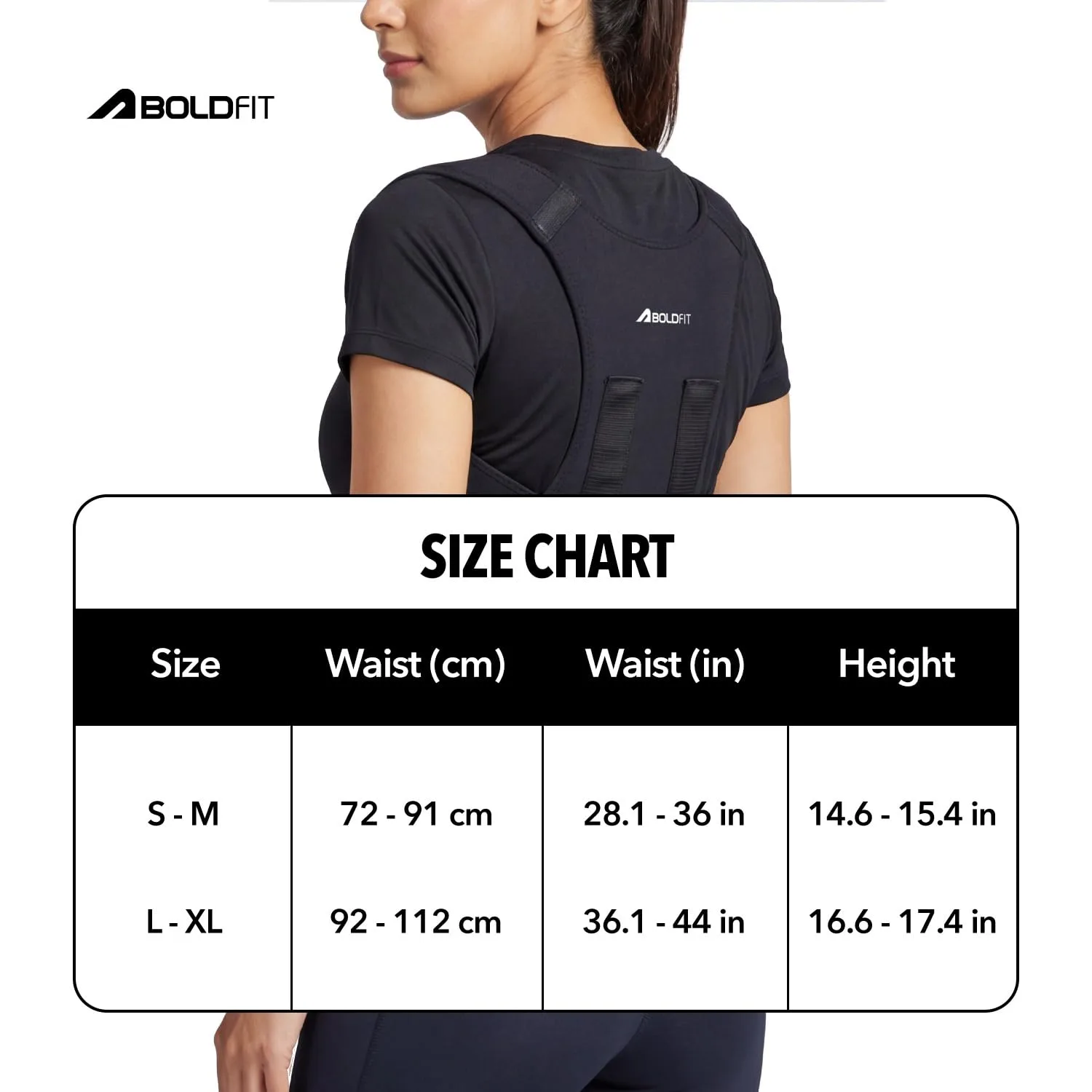 In-Depth Review: best posture corrector belt - Boldfit Posture Corrector Belt for Men & Women, Adjustable Back Brace for Upper Back & Shoulder Support 5 Boldfit Posture Corrector B - view 4