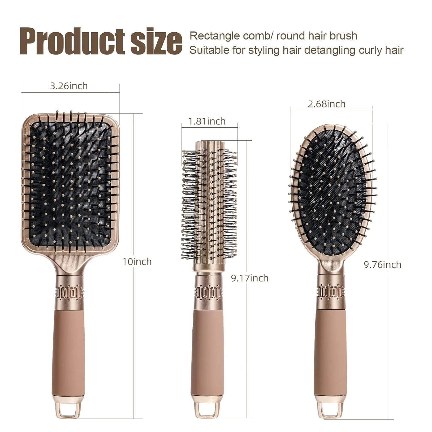 best comb set women - Hair Brush Comb Set For Women Men 3pcs 3 Hair Brush Comb Set For - view 3
