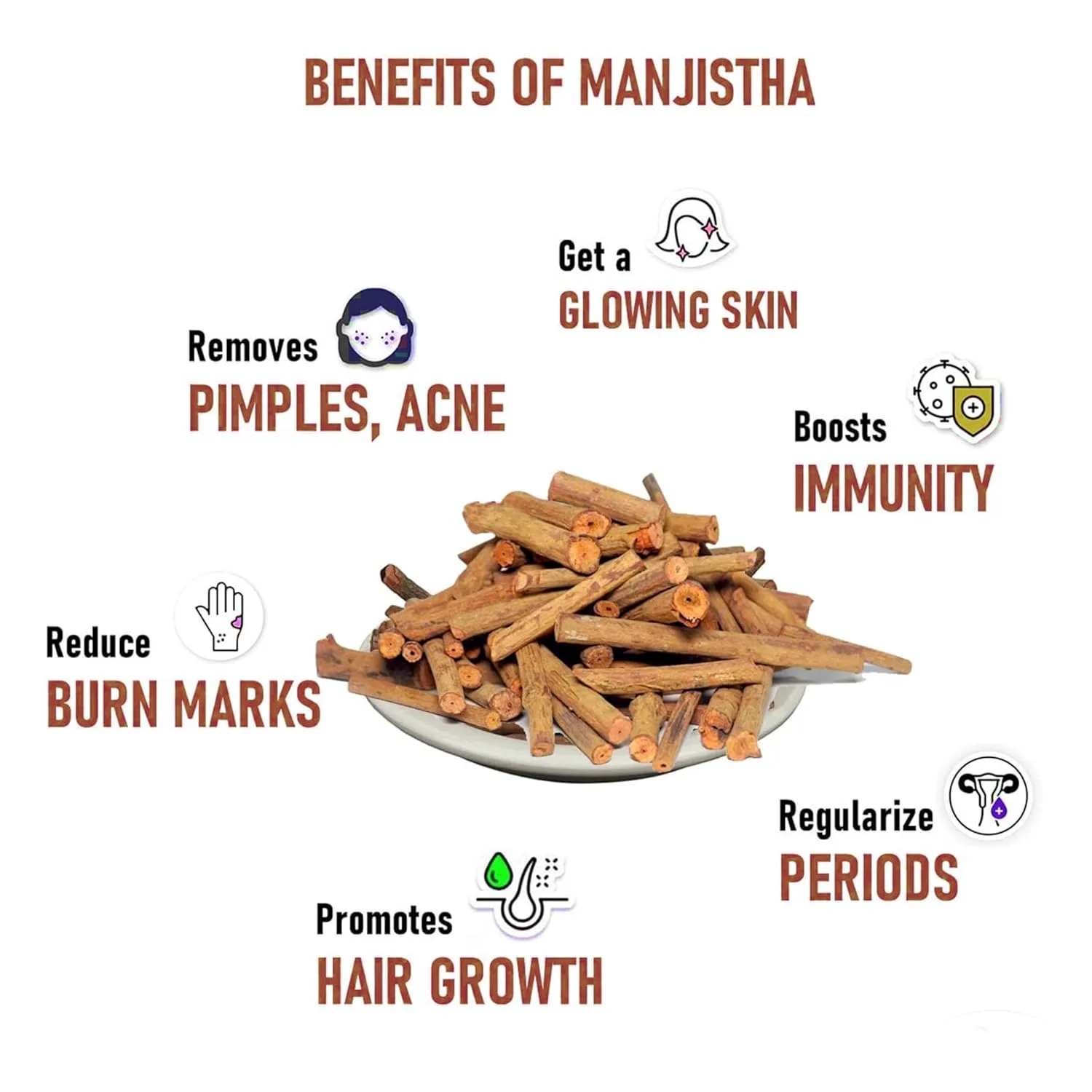 Manjistha Root Sticks | 100% - view 2
