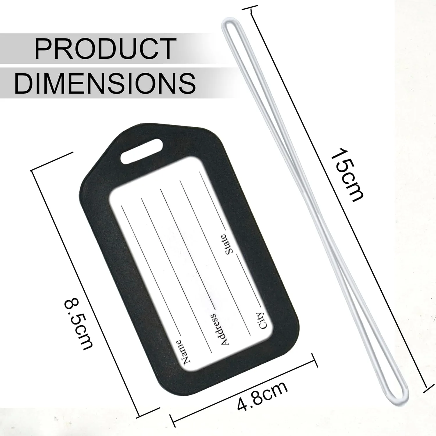 In-Depth Review: best travel bag tag - Storite Pack of 6 Luggage Tags, Smart Tag for Travel suitcases (Black) | Travel Bags Tags for Easily Identifica 7 Storite Pack of 6 Luggage T - view 6