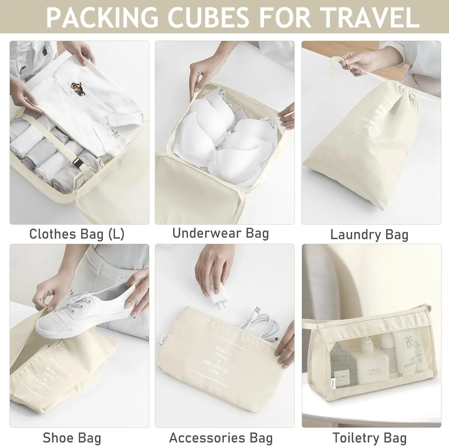 In-Depth Review: best travel organizer pouches - FLYNGO Nylon 8 Pcs Travel Organizer Pouch Packing Cubes For Clothes Space Savers Bags Cosmetics/Under 5 FLYNGO Nylon 8 Pcs Travel - view 4