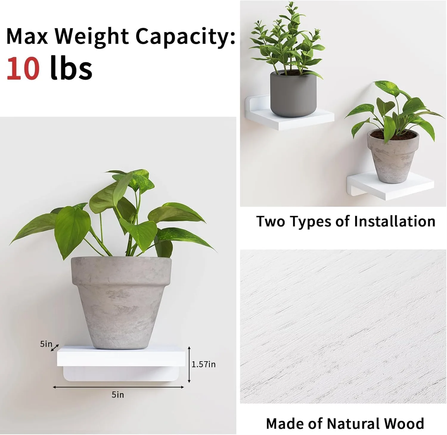 In-Depth Review: best wall shelf floating - UHUD CRAFTS Small Floating Shelves, Set of 3 Shelves for Wall Decor & Storage | Wall Mounted Home Decor Sm 9 UHUD CRAFTS Small Floati - view 8