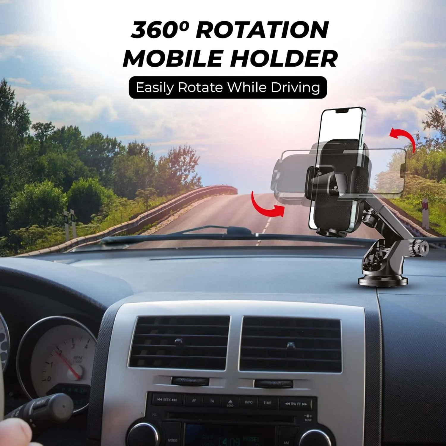 In-Depth Review: best car phone holder - Kratos Grip X3 Premium Mobile Holder for Car with Back Button Unlocking Mechanism, Strong Suction Cup, 360° 9 Kratos Grip X3 Premium Mob - view 8