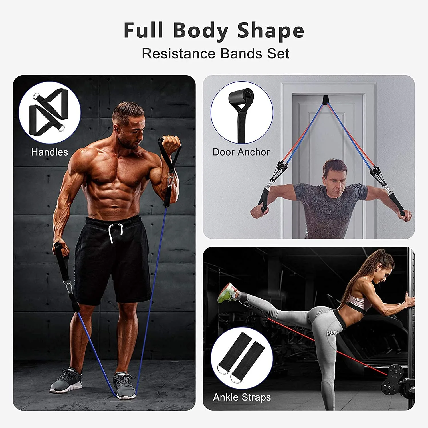 In-Depth Review: best resistance bands set - Fashnex Resistance Bands Set for Exercise, Stretching and Workout Toning Tube Kit with Foam Handles, Door 7 Fashnex Resistance Bands Se - view 6