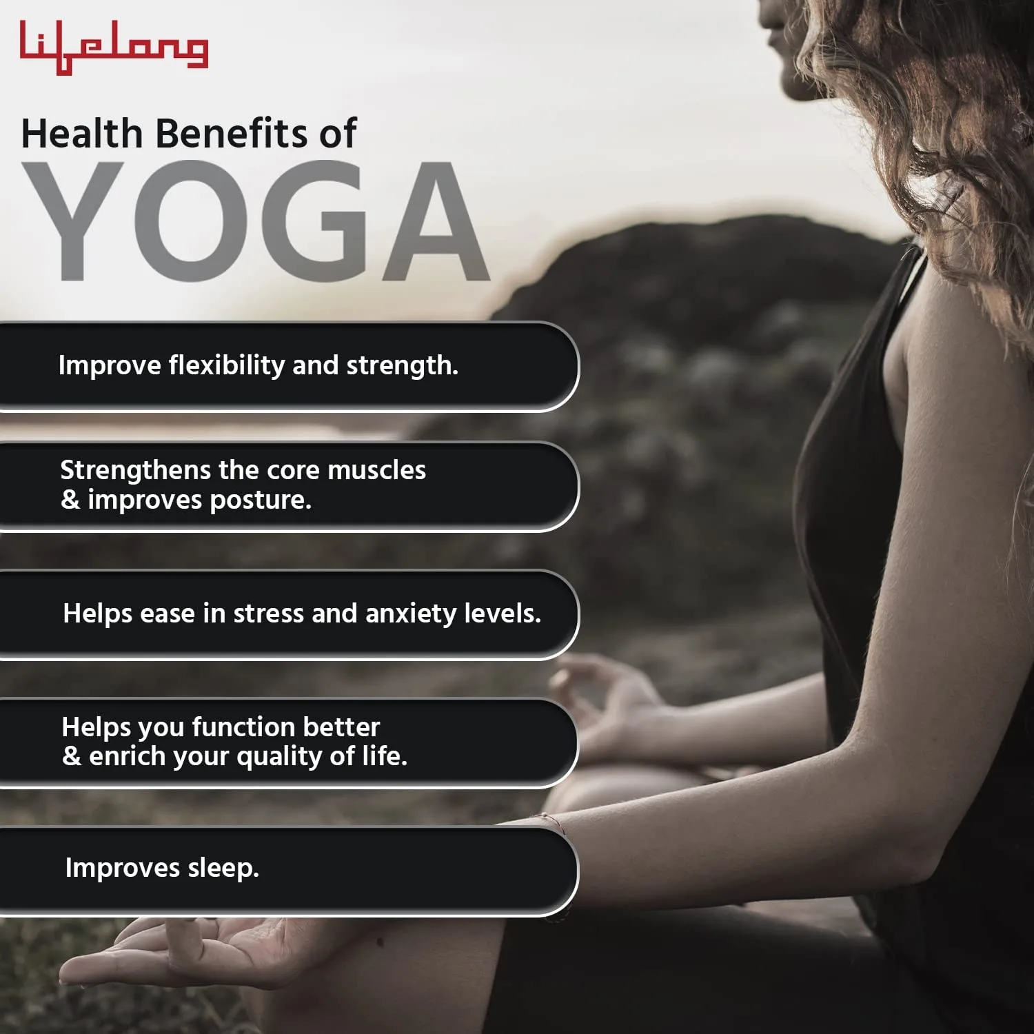 In-Depth Review: best yoga mat india - Lifelong Yoga Mat for Gym, Yoga & Home Workout | EVA Material 4mm Thick Anti-Slip Exercise & Fitness Mat with C 8 Lifelong Yoga Mat for Gym, Y - view 7