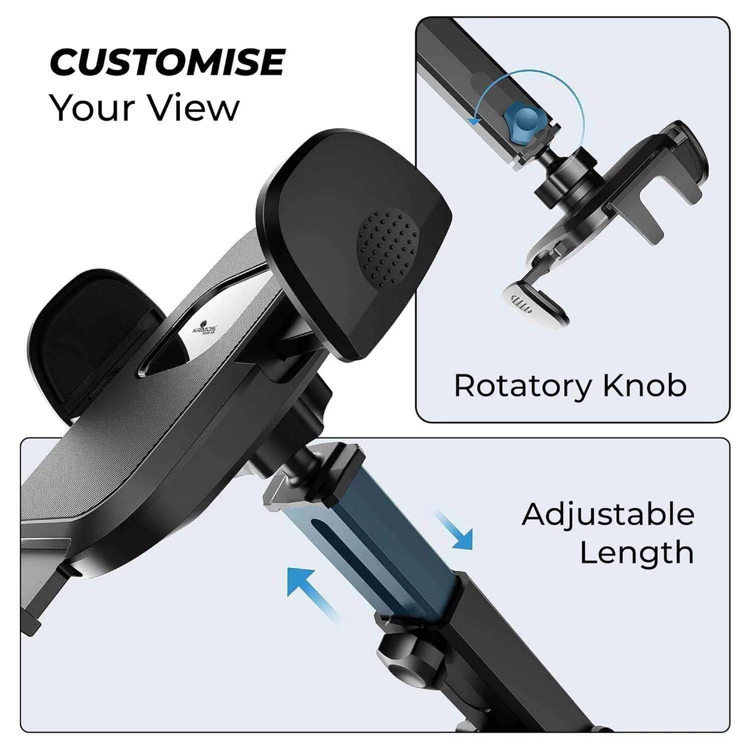 In-Depth Review: best car phone holder - Kratos Grip X3 Premium Mobile Holder for Car with Back Button Unlocking Mechanism, Strong Suction Cup, 360° 6 Kratos Grip X3 Premium Mob - view 5