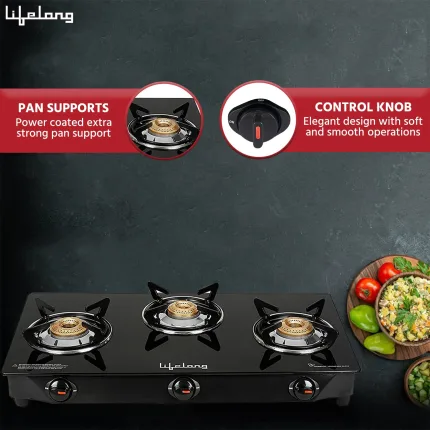 Lifelong 3 Burner Gas Stove - view 2