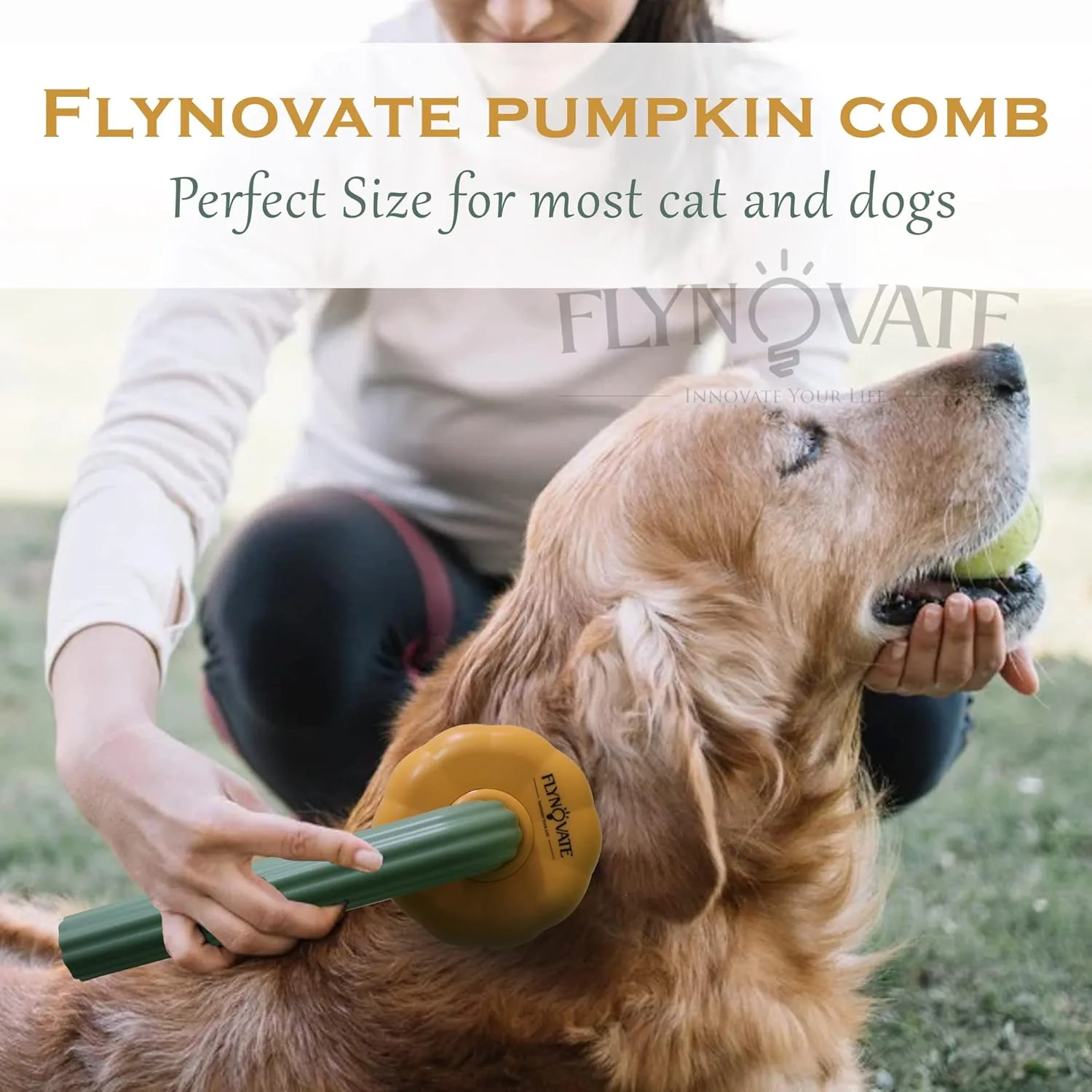 In-Depth Review: best pet grooming kit india - Flynovate Self Cleaning Dog Comb & Cat Comb - Pet Hair Remover Grooming Comb with Switch & PAIN - FREE 4 Flynovate Self Cleaning Dog C - view 3