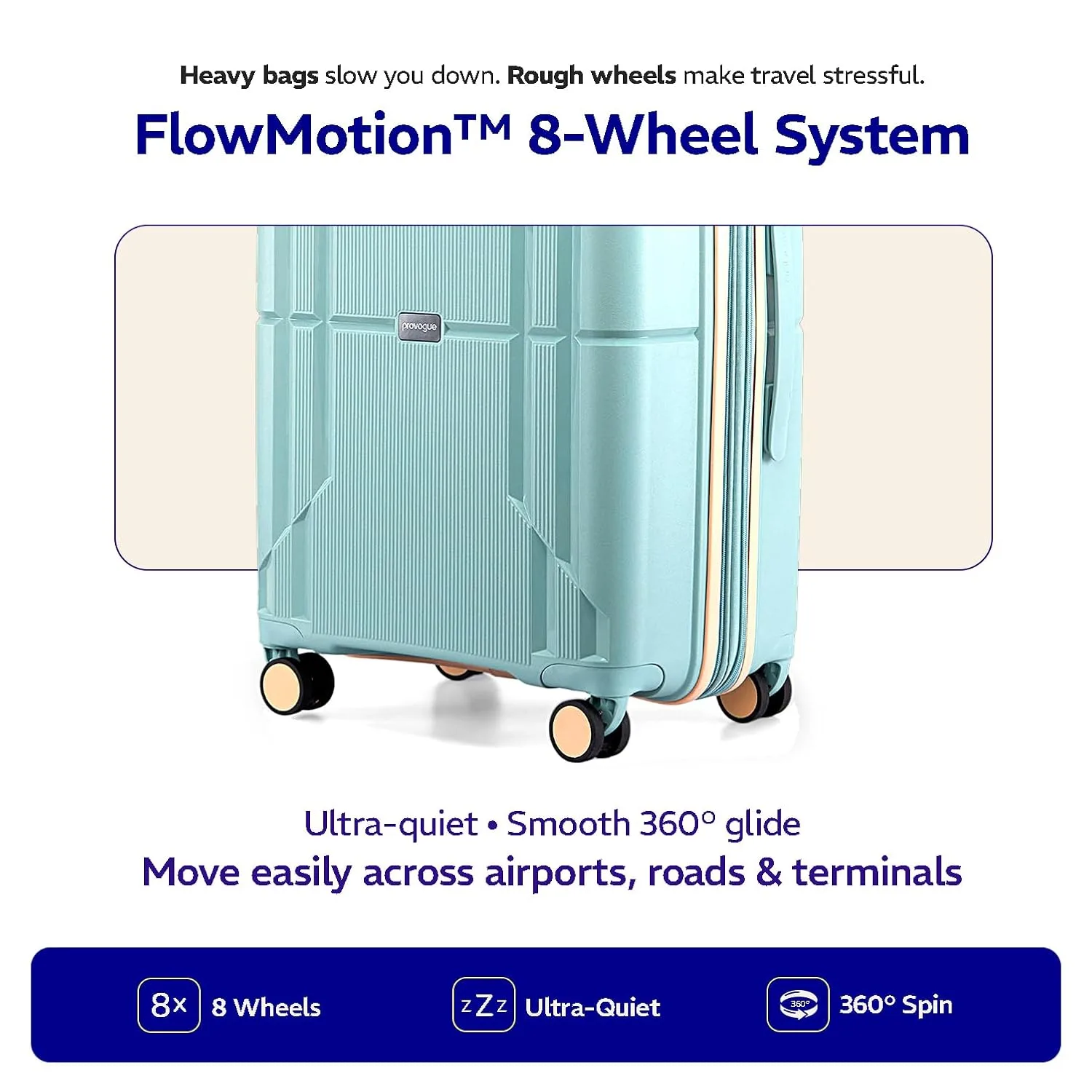 best luggage trolley bag - Provogue Lumina Hard-Sided PP 65 5 Provogue Lumina Hard-Sided P - view 5