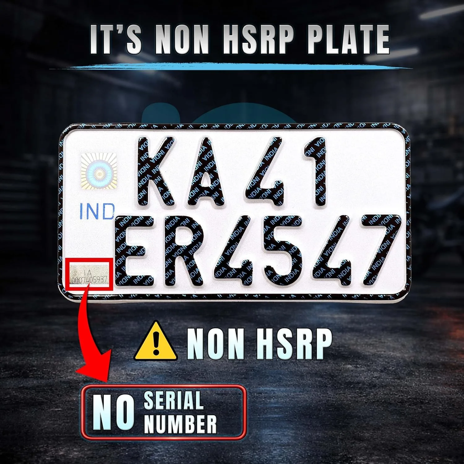 In-Depth Review: best bike number plate - Innovqaraj Embossed Ind Number Plate for Bike| Fancy | No Bar Or Serial Code| for Old Bike Only (White) | | 5 Innovqaraj Embossed Ind Number - view 4