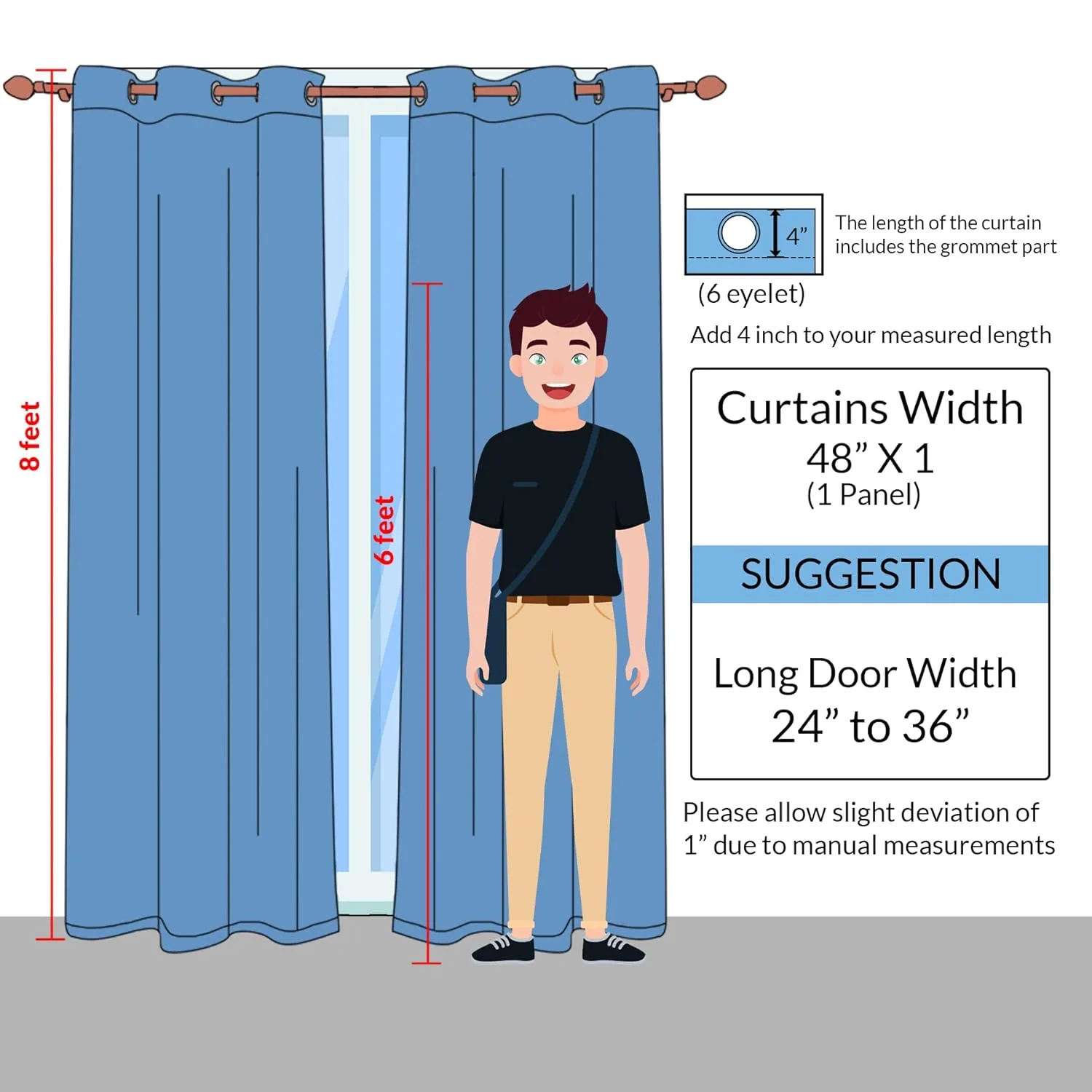 In-Depth Review: best door curtain decorative - HOMEMONDE 100% Complete Blackout Curtains for Long Door 8 Feet 1 Piece – Room Privacy Room Darke 7 HOMEMONDE 100% Complete Black - view 6
