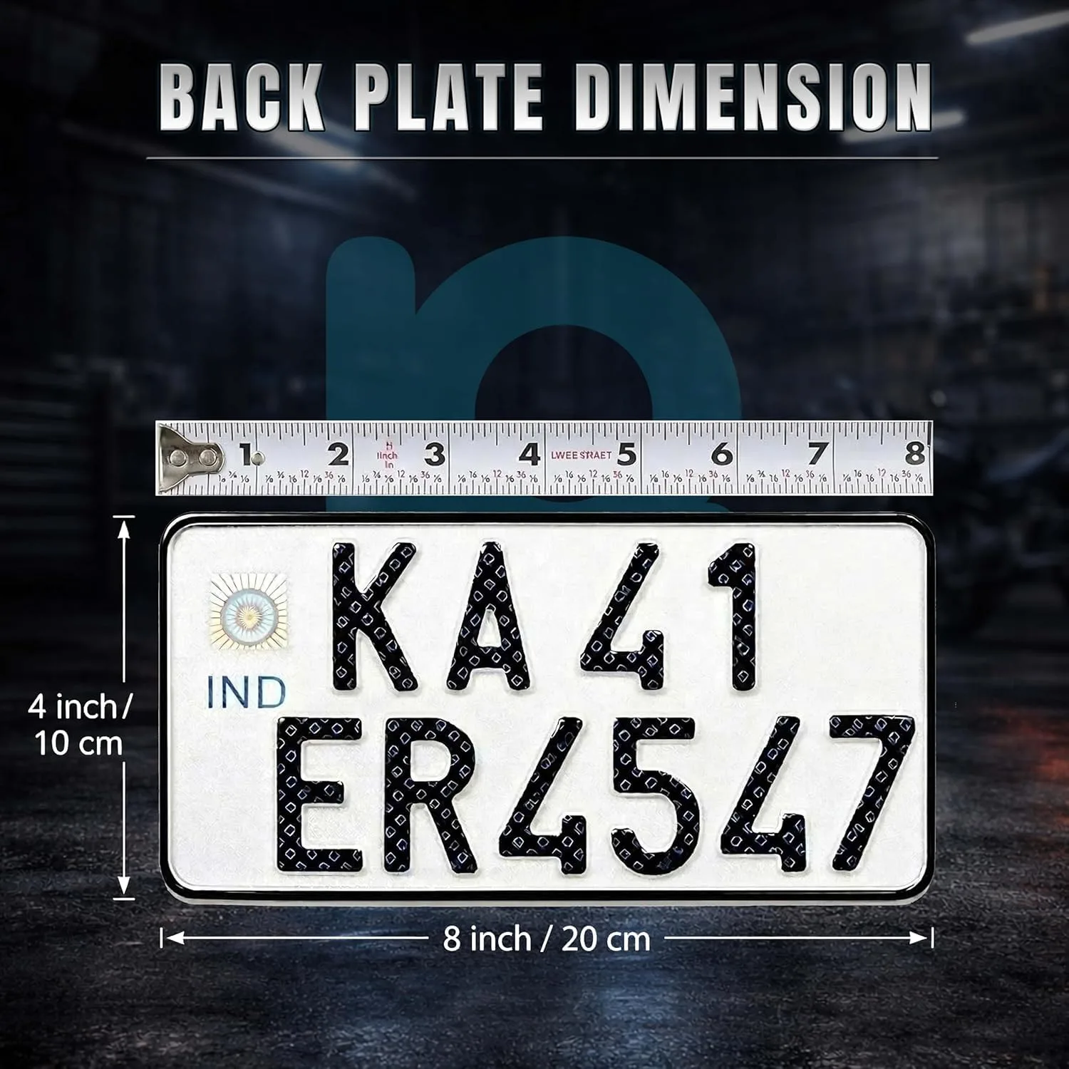 In-Depth Review: best bike number plate - Innovqaraj Embossed Ind Number Plate for Bike| Fancy | No Bar Or Serial Code| for Old Bike Only (White) | | 8 Innovqaraj Embossed Ind Number - view 7