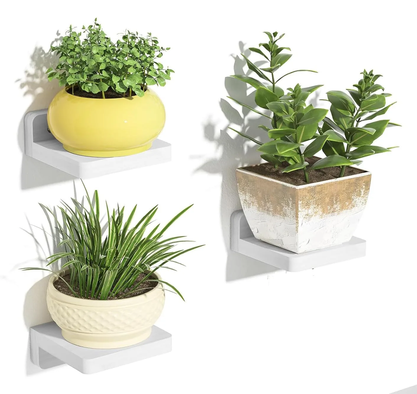 In-Depth Review: best wall shelf floating - UHUD CRAFTS Small Floating Shelves, Set of 3 Shelves for Wall Decor & Storage | Wall Mounted Home Decor Sm 2 best wall shelf floating