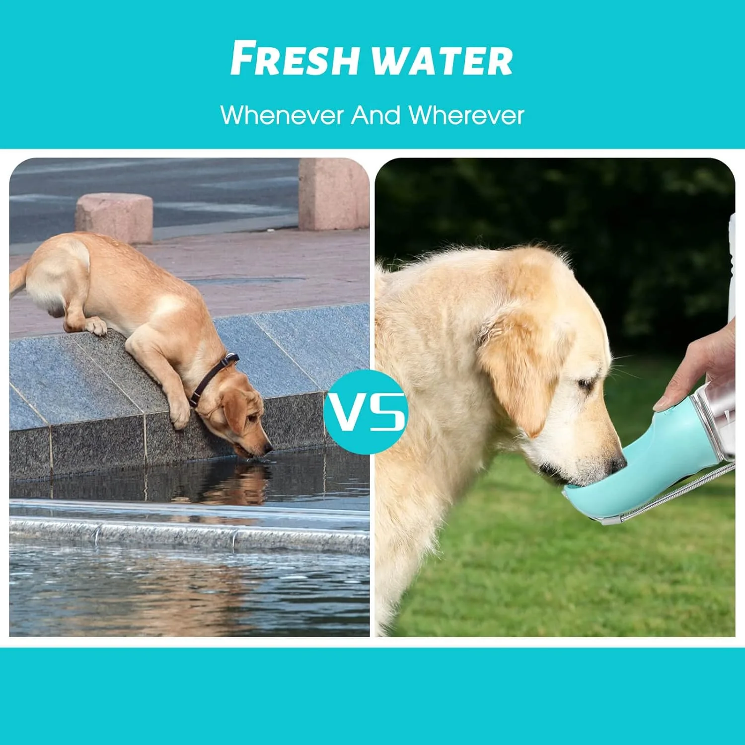 In-Depth Review: best pet water bottle - Kalimdor Dog Water Bottle, Leak Proof Portable Puppy Water Dispenser with Drinking Feeder for Pets Outdoor Wa 6 Kalimdor Dog Water Bottle, L - view 5