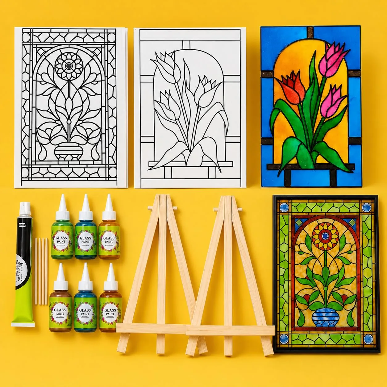 In-Depth Review: best glass painting kit - The brown box Glass Painting Kit for Adults & Teens | DIY Stained Glass Art Craft Kit with 2 Printed D 1 best glass painting kit