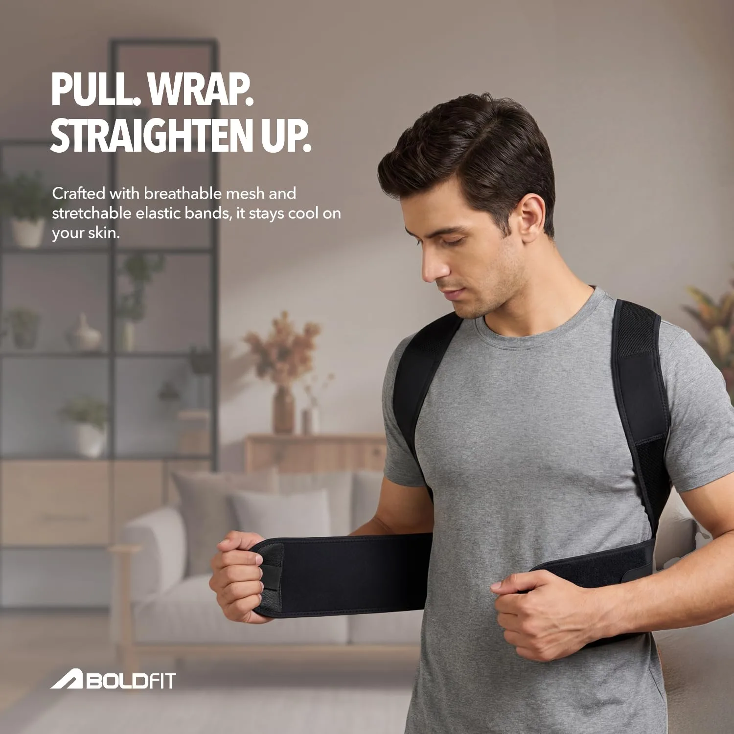 In-Depth Review: best posture corrector belt - Boldfit Posture Corrector Belt for Men & Women, Adjustable Back Brace for Upper Back & Shoulder Support 7 Boldfit Posture Corrector B - view 6