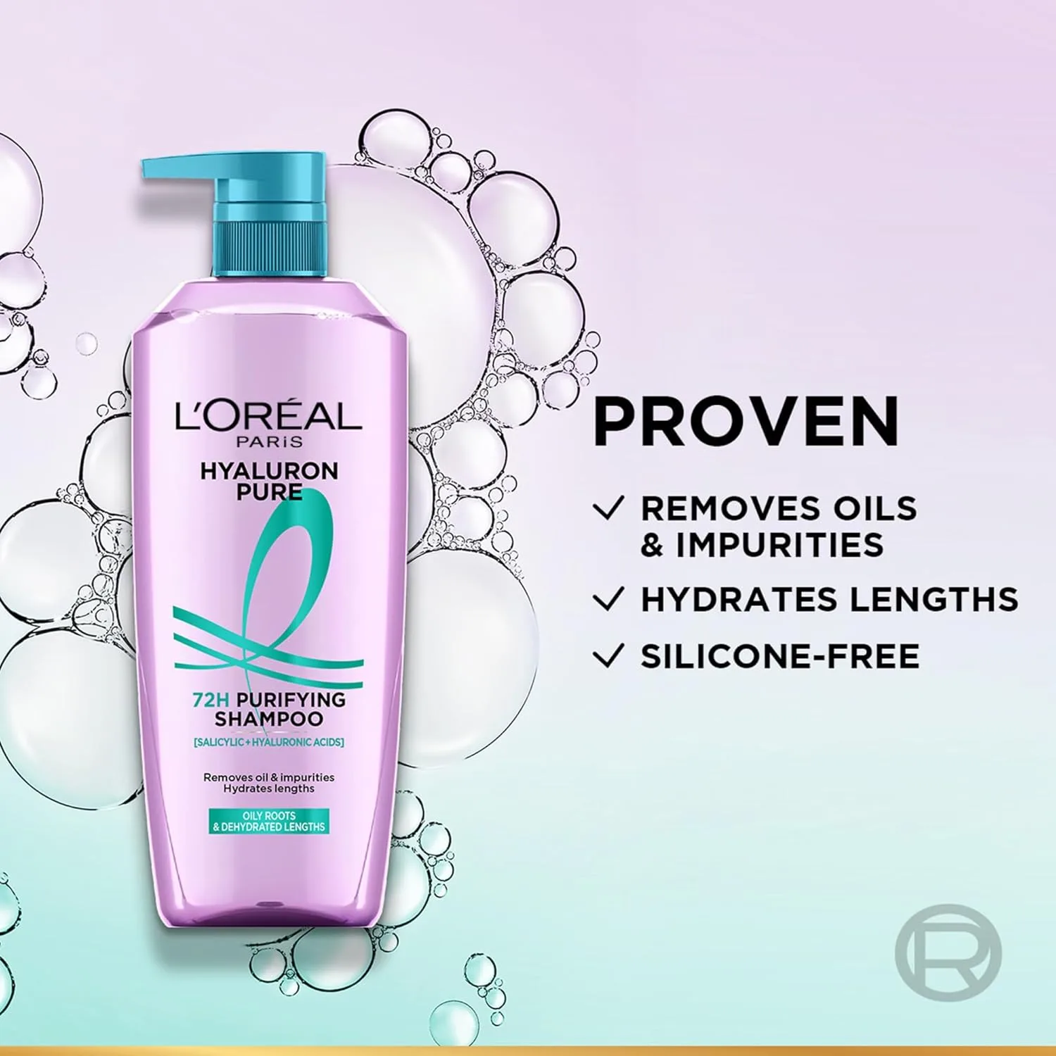 In-Depth Review: best conditioner for dry hair - L’Oréal Paris Hyaluron Pure 72H Purifying Shampoo, For oily scalp & dry hair with salicylic and hy 5 L’Oréal Paris Hyaluron Pure - view 4