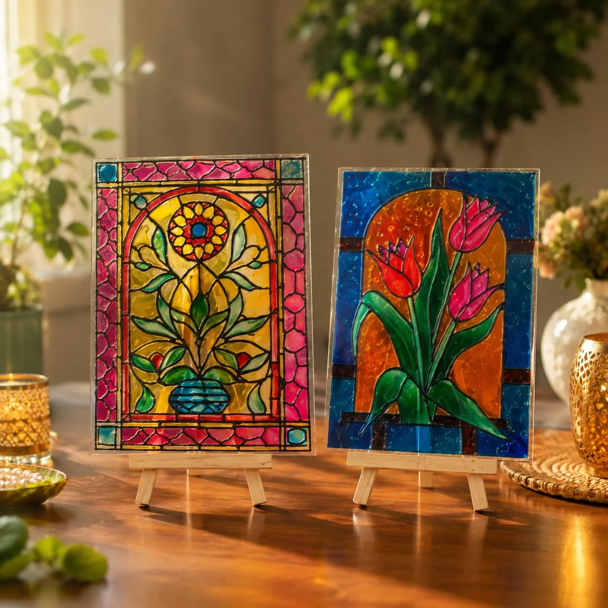 In-Depth Review: best glass painting kit - The brown box Glass Painting Kit for Adults & Teens | DIY Stained Glass Art Craft Kit with 2 Printed D 5 The brown box Glass Pai - view 4