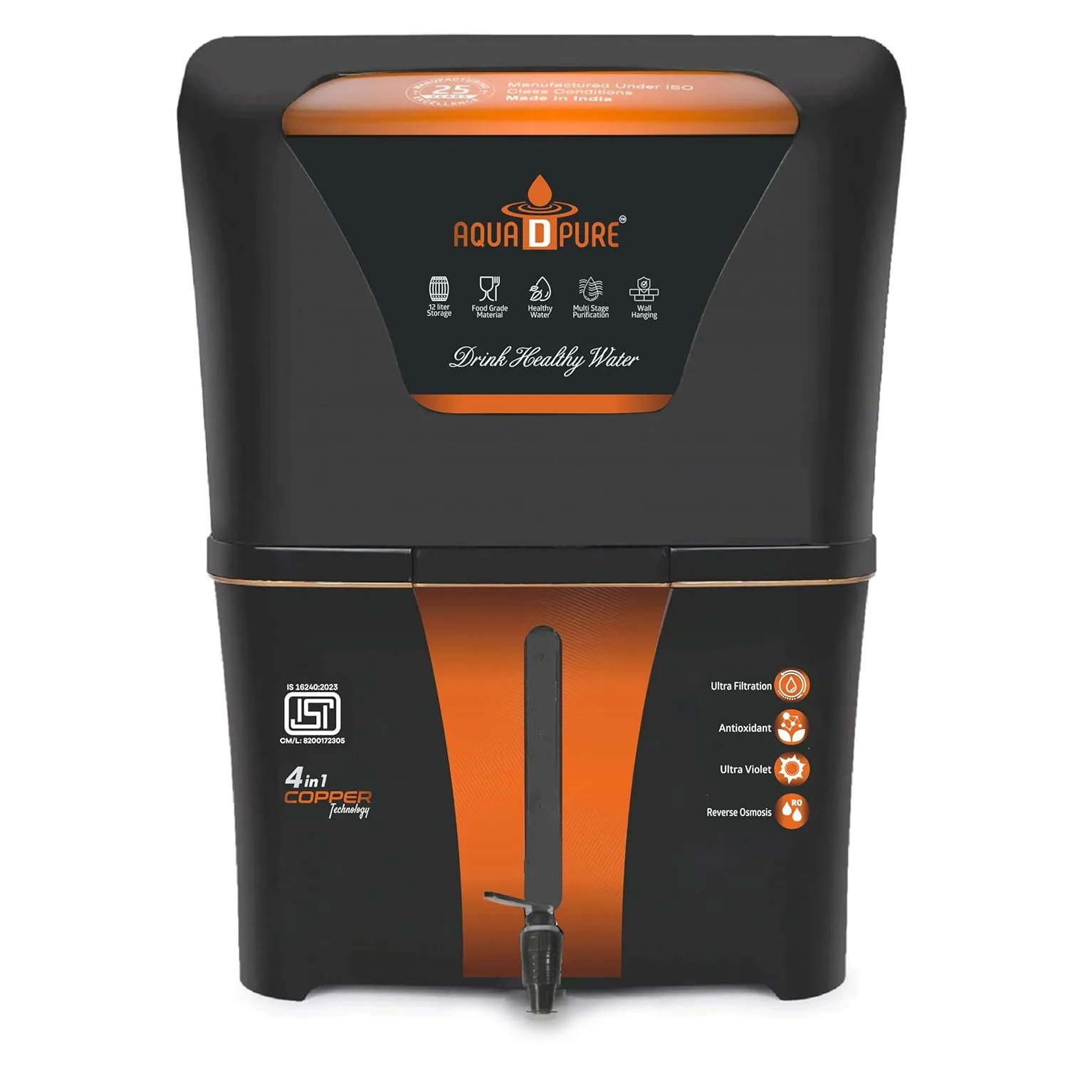 In-Depth Review: best water purifier home - AQUA D PURE 4 in 1 Copper RO Water Purifier with 10 Stage Purification Filtration, UV, UF, TDS Adjuster an 2 best water purifier home