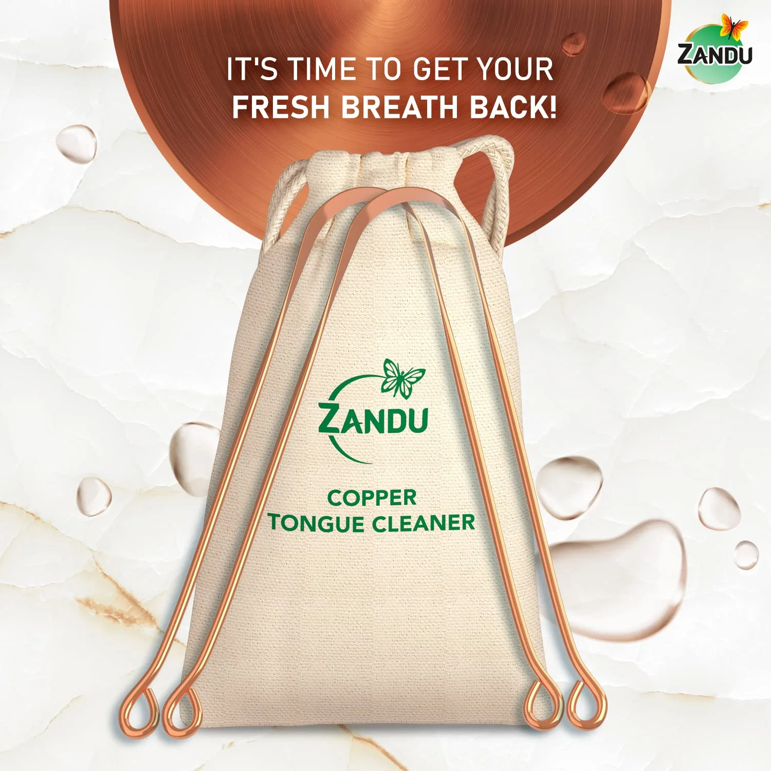 In-Depth Review: best tongue cleaner - Zandu Copper Tongue Cleaner (Pack of 2) :An Anti-Microbial Tongue Cleaner for Managing Oral Health | Reduces Ba 4 Zandu Copper Tongue Clean - view 3