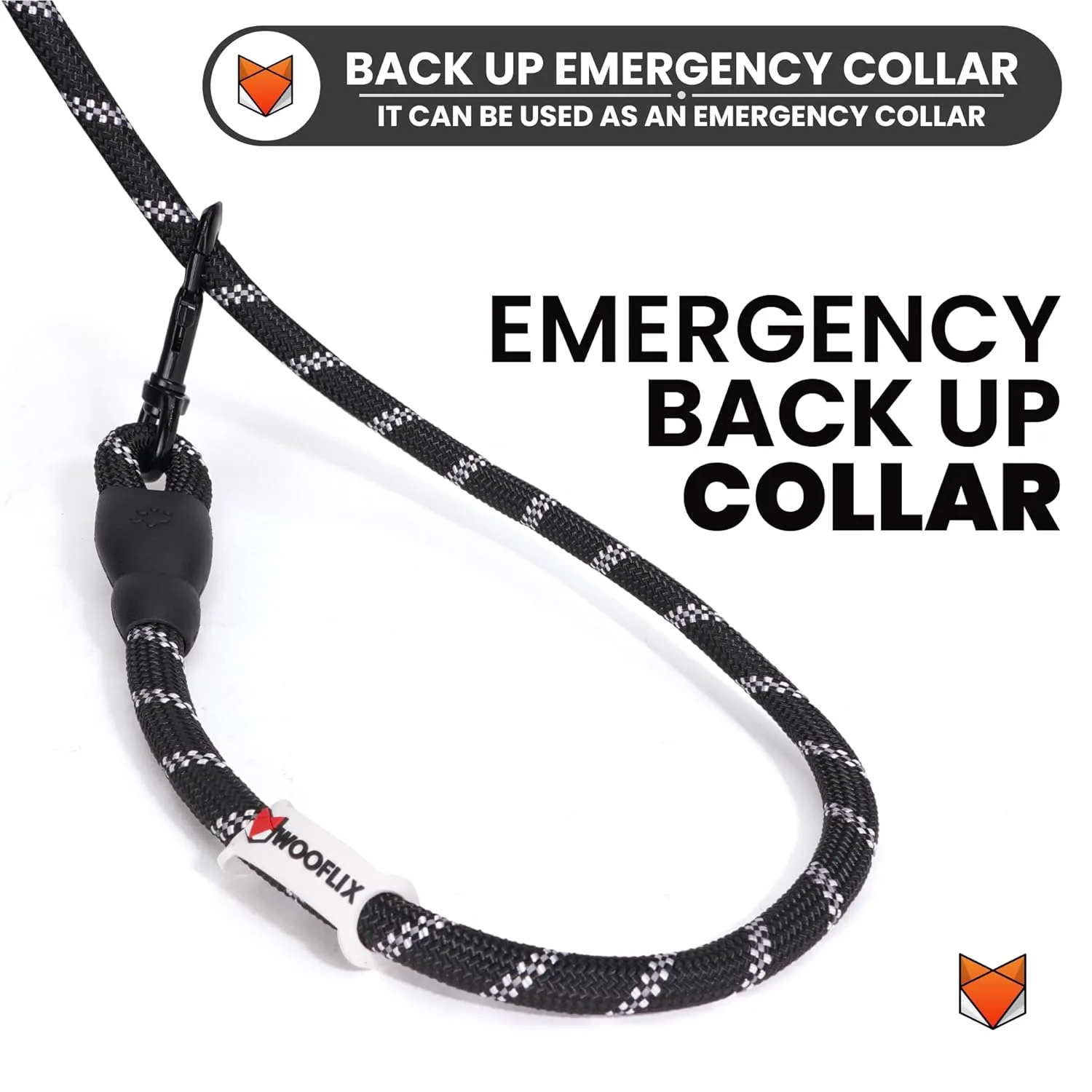 In-Depth Review: best dog leash and collar - Wooflix Heavy Duty Nylon Dog Leash | Anti Slip Padded Handle Long Dog Leash | Highly Reflective Leash for 6 Wooflix Heavy Duty Nylon Do - view 5