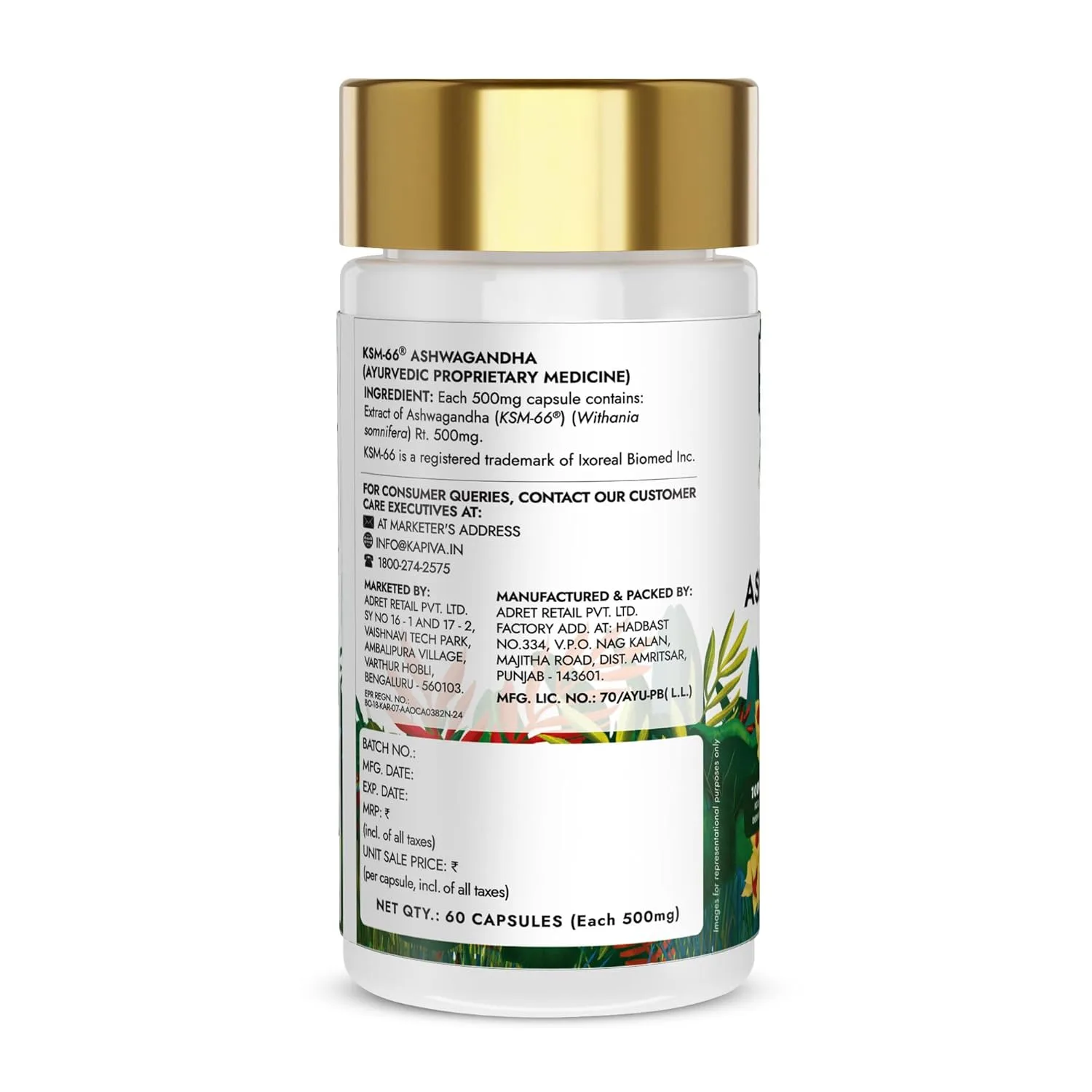 In-Depth Review: best ashwagandha tablets - Kapiva KSM-66 Ashwagandha (500mg) | Clinically Proven with 5% Withanolides | 100% Root Extract | Supports 10 Kapiva KSM-66 Ashwagandha - view 9