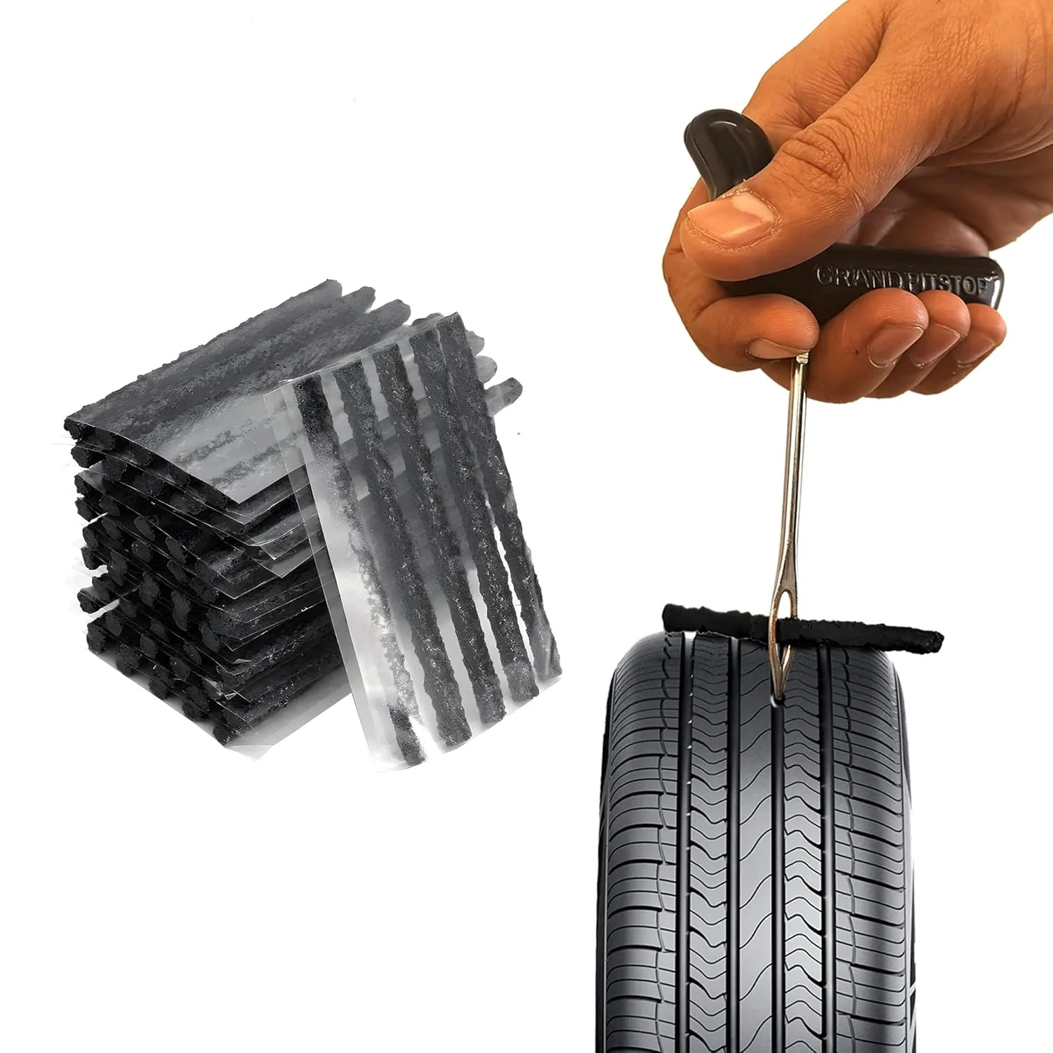 In-Depth Review: best bike tyre puncture kit - GRAND PITSTOP Universal Tubeless Tyre Puncture Kit |Strip-Based (Pack of 10 pcs) | Flat Tyre Repair Too 8 GRAND PITSTOP Universal T - view 7