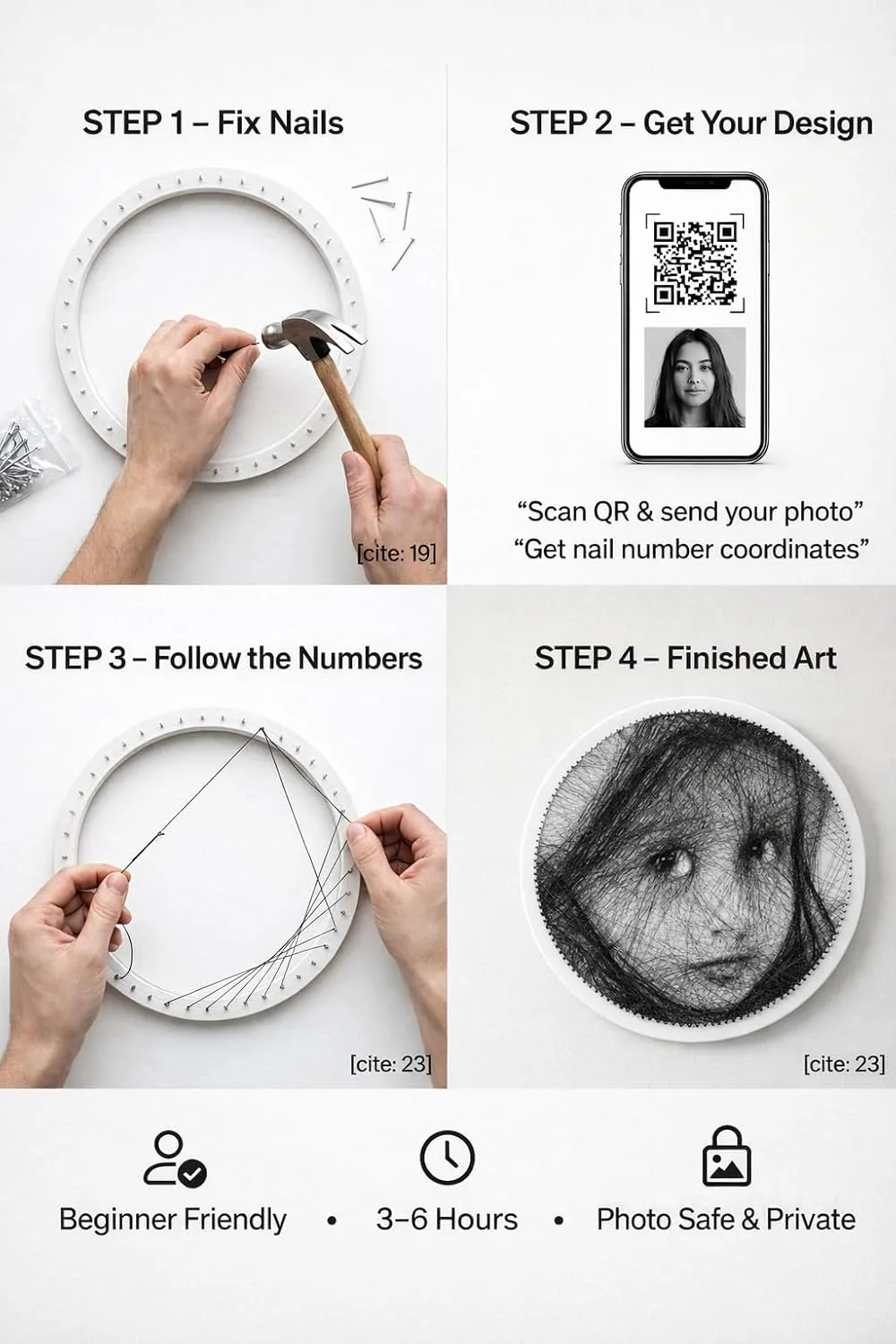 In-Depth Review: best string art kit - String Art Portrait Kit | Personalized Handmade Wall Art | Custom Photo Gift | Handmade Decor | | best string a 6 String Art Portrait Kit | - view 5