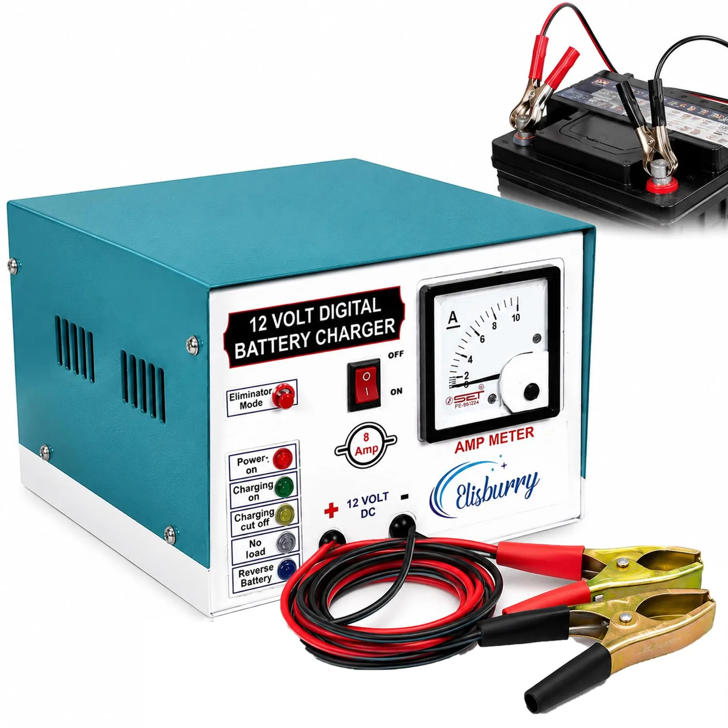 In-Depth Review: best car battery - ELISBURRY Heavy Duty Volt Amp Battery Charger for Car & Bike – Auto Cut, Compatible with 4AH to 220AH B 1 best car battery