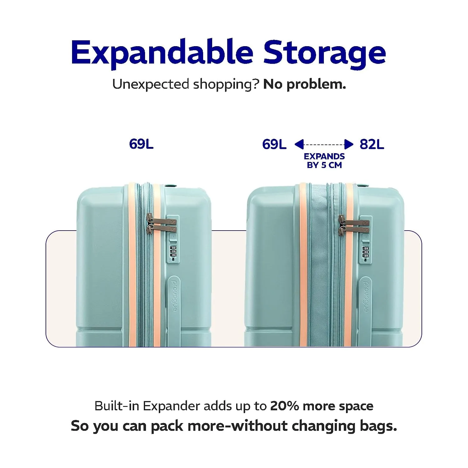 best luggage trolley bag - Provogue Lumina Hard-Sided PP 65 4 Provogue Lumina Hard-Sided P - view 4