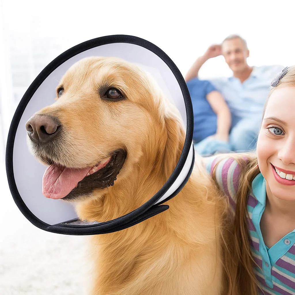In-Depth Review: best dog cone collar - Berlin's Soft Protective Pet Recovery Collar Comfortable Dog and Cat Cone Alternative Lightweight Adjustable E 4 Berlin's Soft Protective Pet - view 3