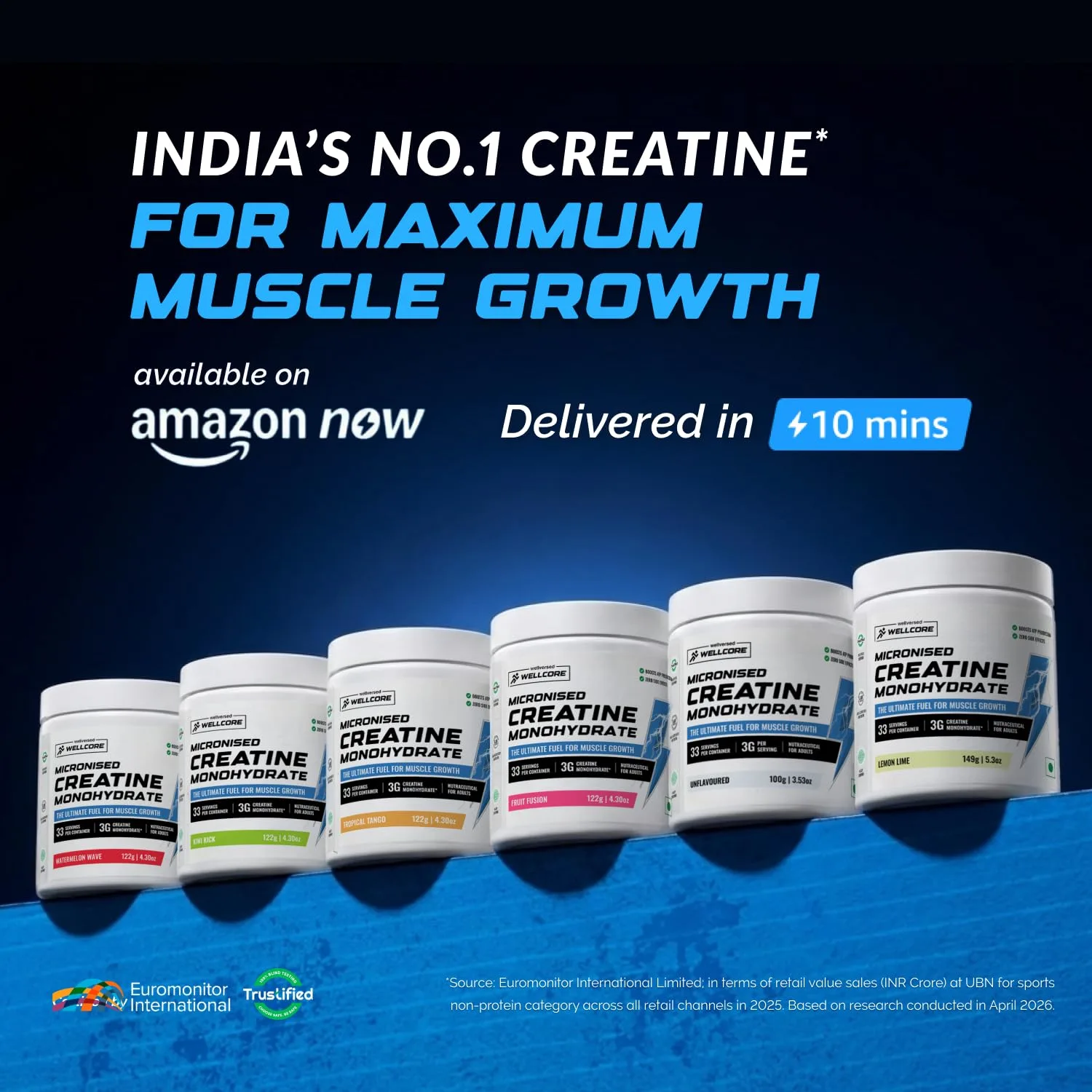In-Depth Review: best creatine monohydrate - Wellcore Pure Micronised Creatine Powder (33 Servings, Tropical Tango) For Enhanced Muscle Strength With 4 Wellcore Pure Micronised Cre - view 3
