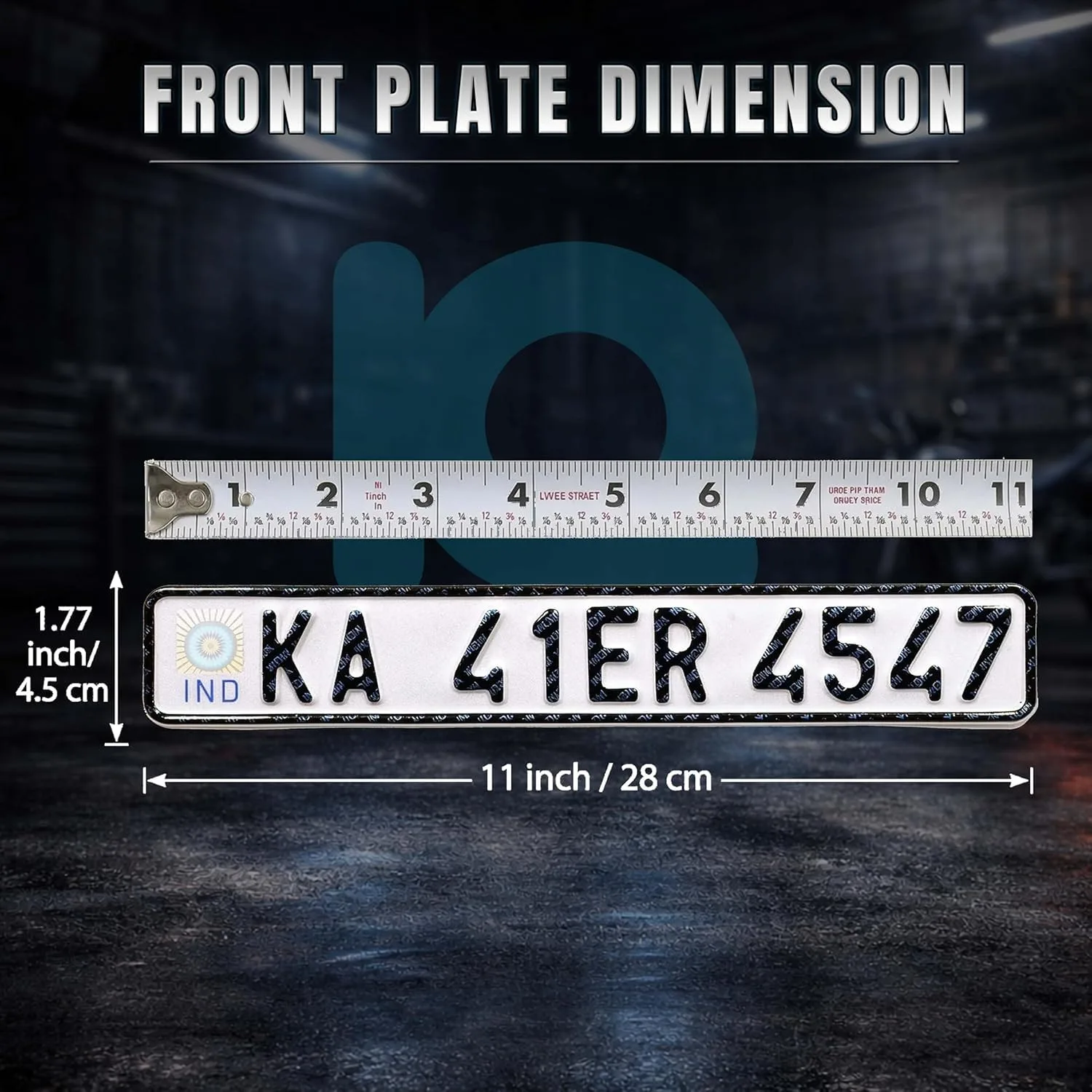 In-Depth Review: best bike number plate - Innovqaraj Embossed Ind Number Plate for Bike| Fancy | No Bar Or Serial Code| for Old Bike Only (White) | | 7 Innovqaraj Embossed Ind Number - view 6