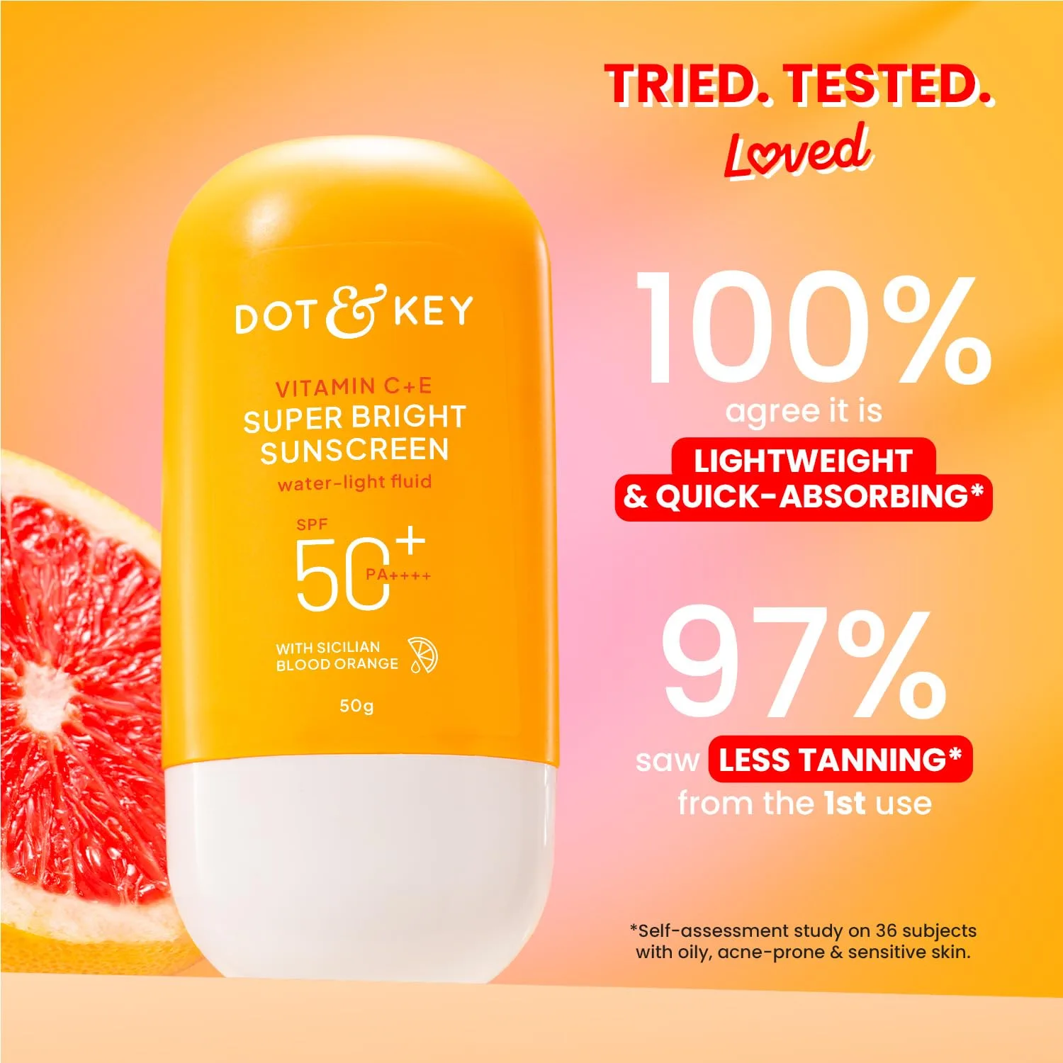 In-Depth Review: best sunscreen for indian skin - Dot & Key Vitamin C + E Super Bright Sunscreen In-Vivo Tested SPF 50+ PA++++ With New-Age UV Filters 5 Dot & Key Vitamin C + E - view 4