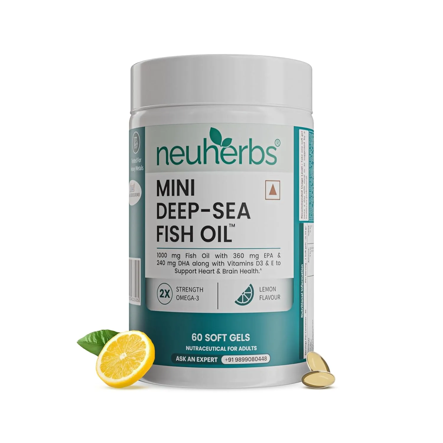 Neuherbs Mini Deep Sea Omega 3 Fish Oil Capsules 1000mg best omega 3 capsules