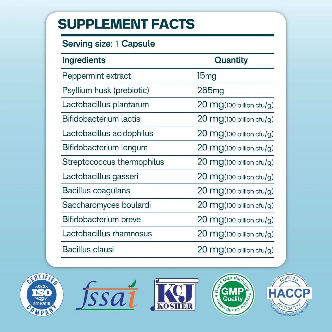 In-Depth Review: best fiber supplement - Gut Army Probiotics for Constipation & IBS | 100 Billion CFU, 11 Strains | Psyllium Husk (Isabgol) & 8 Gut Army Probiotics for - view 7