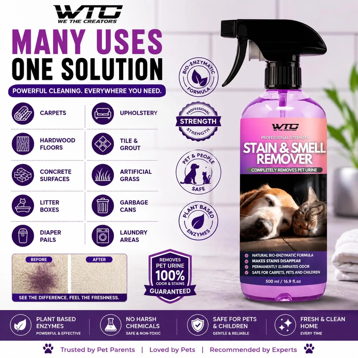 In-Depth Review: best pet odor eliminator - best pet odor eliminator: WTC Bio Enzyme Cleaner 500ml 5 WTC Bio Enzyme Cleaner - view 4