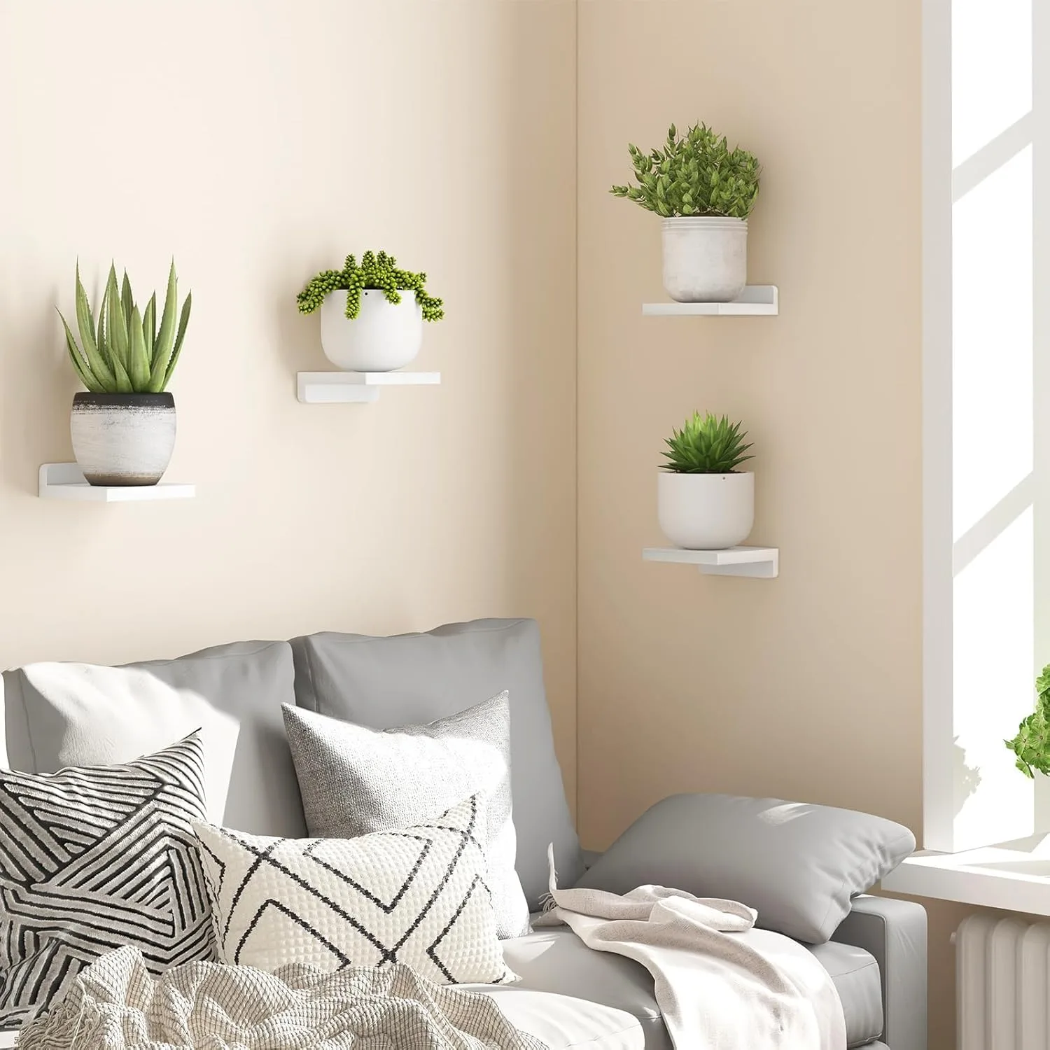 In-Depth Review: best wall shelf floating - UHUD CRAFTS Small Floating Shelves, Set of 3 Shelves for Wall Decor & Storage | Wall Mounted Home Decor Sm 7 UHUD CRAFTS Small Floati - view 6