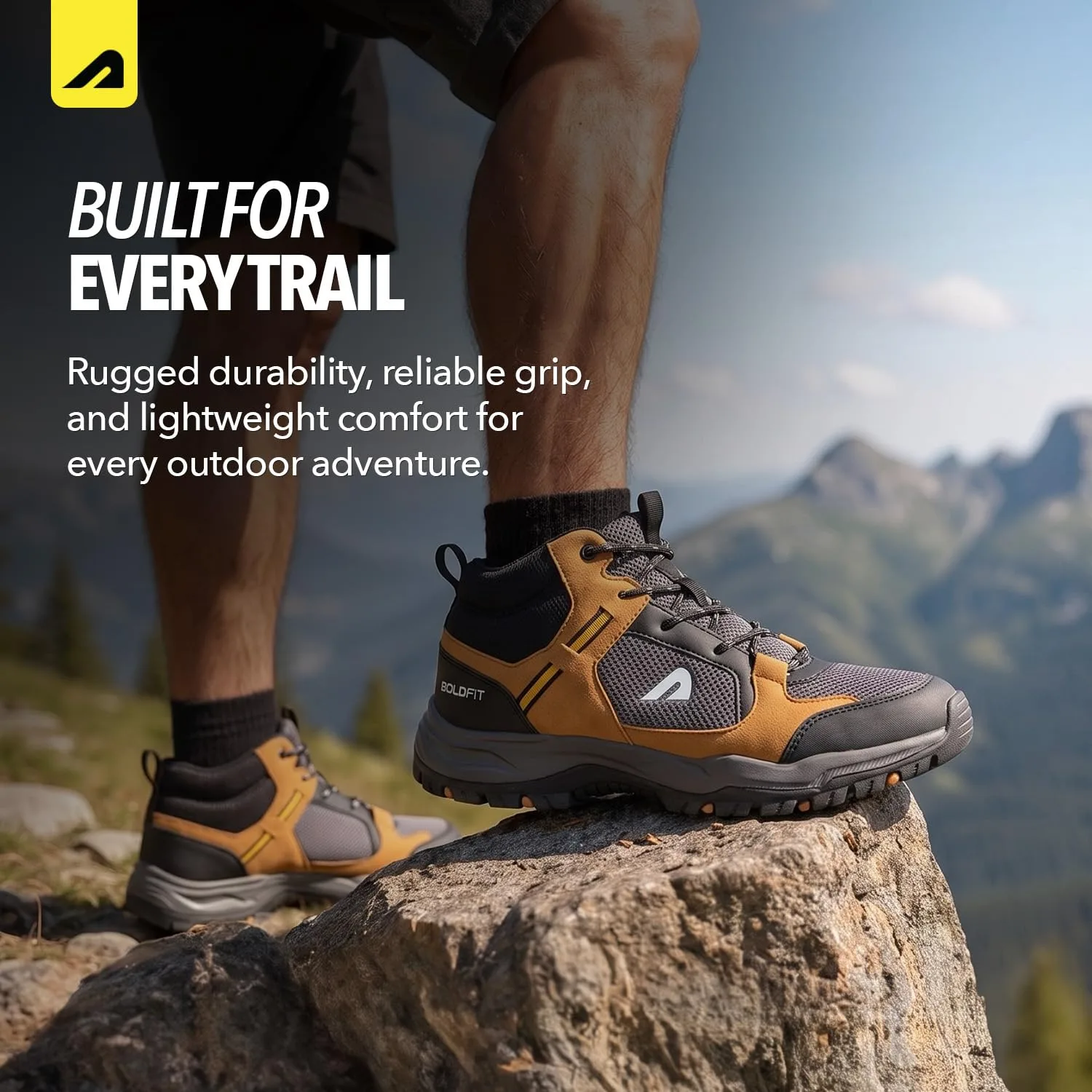 best bike riding boots - Boldfit Trekking Shoes for Man Outd 3 Boldfit Trekking Shoes for - view 3