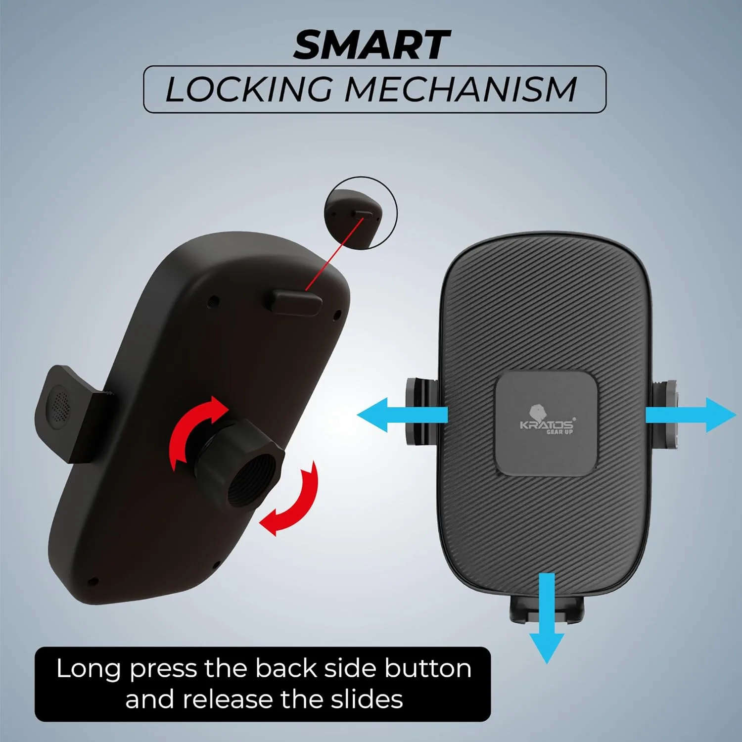 In-Depth Review: best car phone holder - Kratos Grip X3 Premium Mobile Holder for Car with Back Button Unlocking Mechanism, Strong Suction Cup, 360° 3 Kratos Grip X3 Premium Mob - view 2