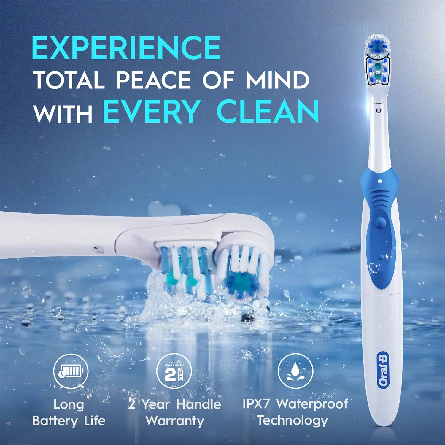 In-Depth Review: best electric toothbrush - Oral B Cross Action AA Battery Electric Toothbrush for Adults, 90 Day Battery, 2 Year Warranty by Oral-B, 5 Oral B Cross Action AA B - view 4