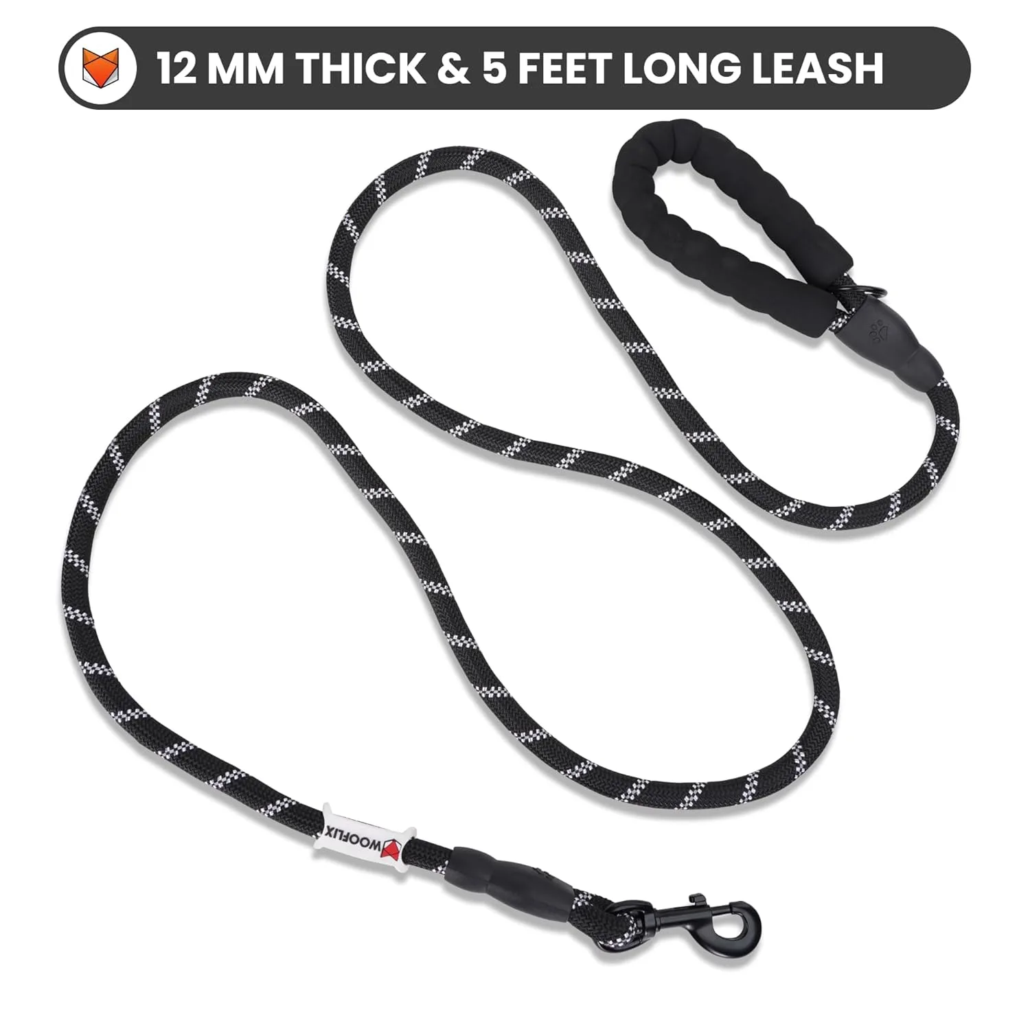 In-Depth Review: best dog leash and collar - Wooflix Heavy Duty Nylon Dog Leash | Anti Slip Padded Handle Long Dog Leash | Highly Reflective Leash for 7 Wooflix Heavy Duty Nylon Do - view 6