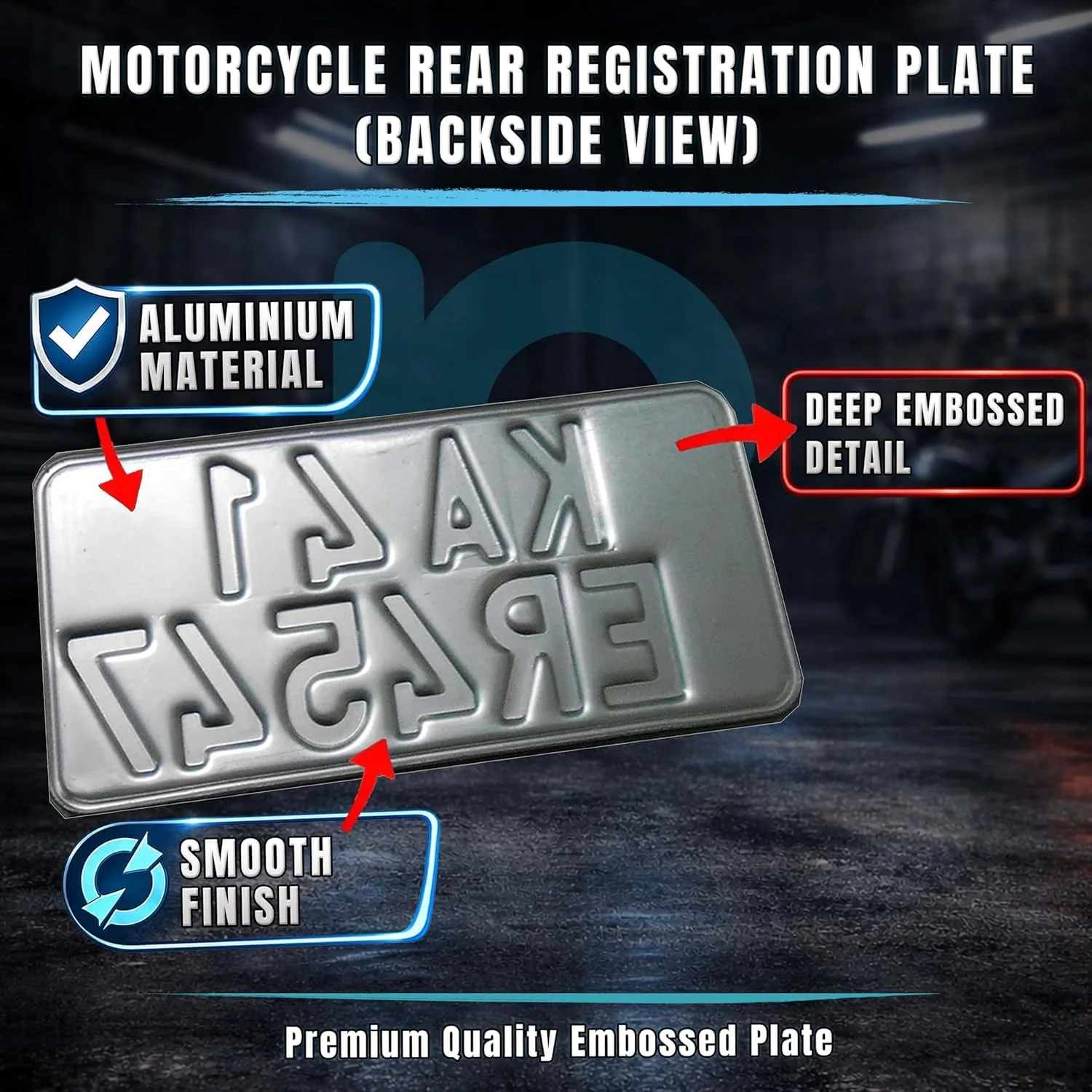 In-Depth Review: best bike number plate - Innovqaraj Embossed Ind Number Plate for Bike| Fancy | No Bar Or Serial Code| for Old Bike Only (White) | | 6 Innovqaraj Embossed Ind Number - view 5