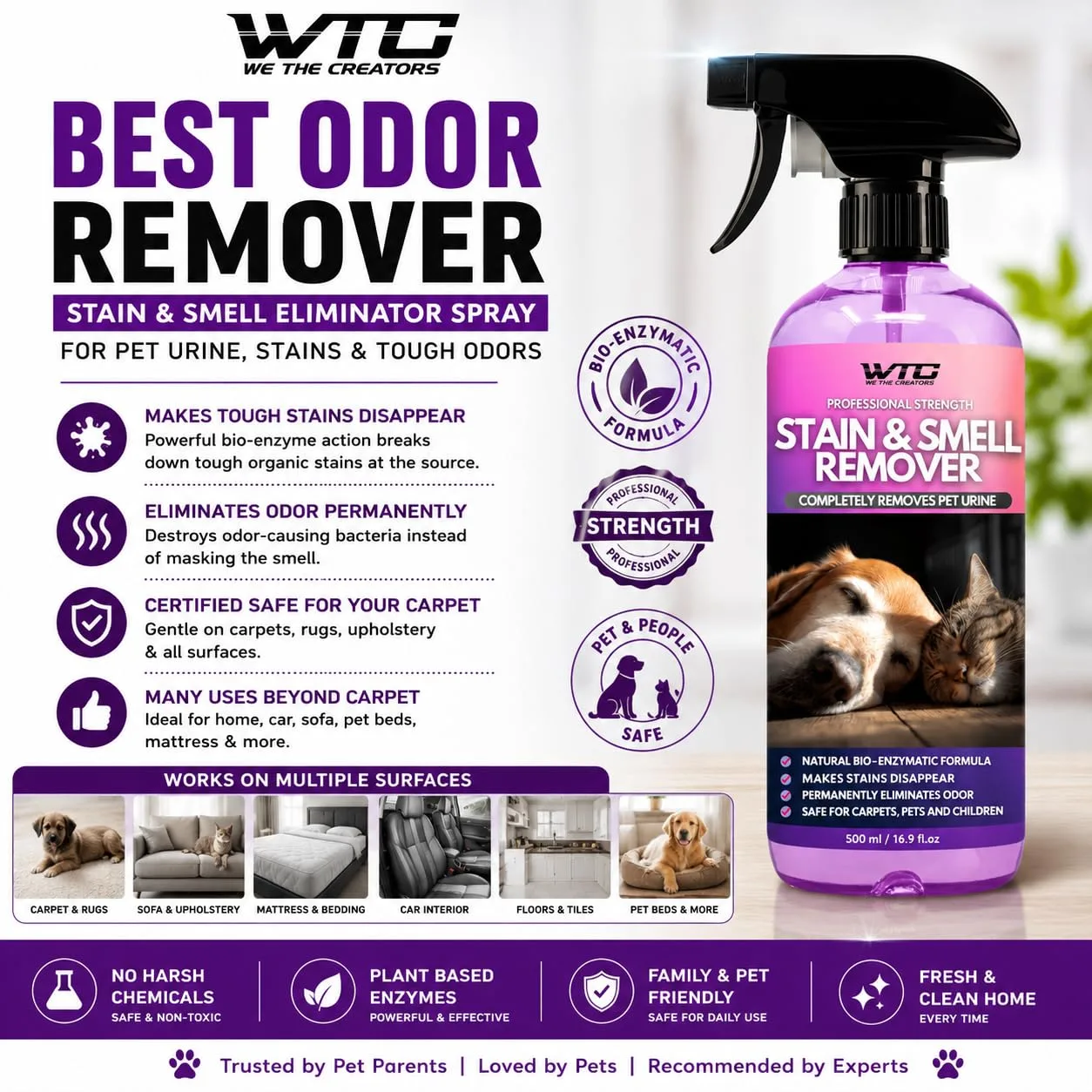In-Depth Review: best pet odor eliminator - best pet odor eliminator: WTC Bio Enzyme Cleaner 500ml 3 WTC Bio Enzyme Cleaner - view 2