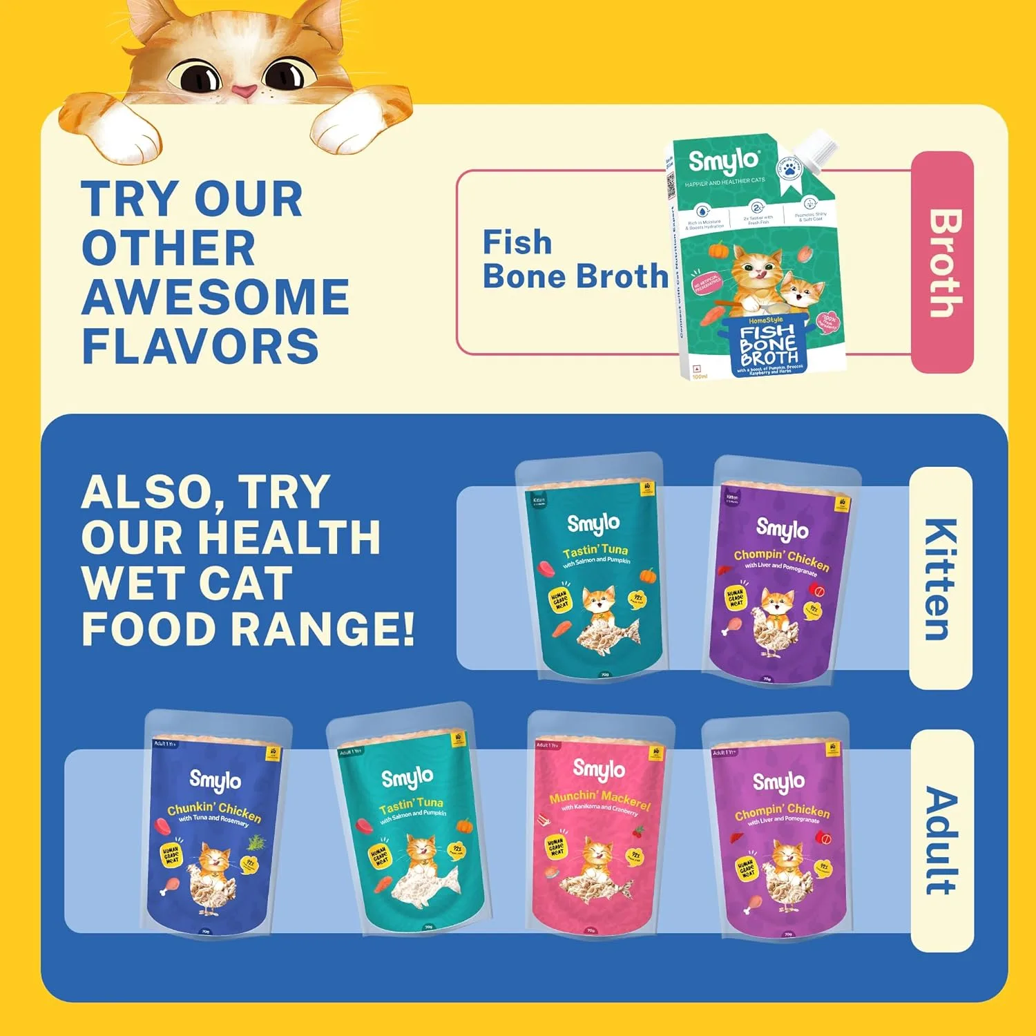 In-Depth Review: best kitten food - Smylo Summer Cooler, Hydration Rich Chicken Bone Broth for Cats (100ml x 3 Packs) | Rich in Collagen for Bones � 9 Smylo Summer Cooler, Hydr - view 8