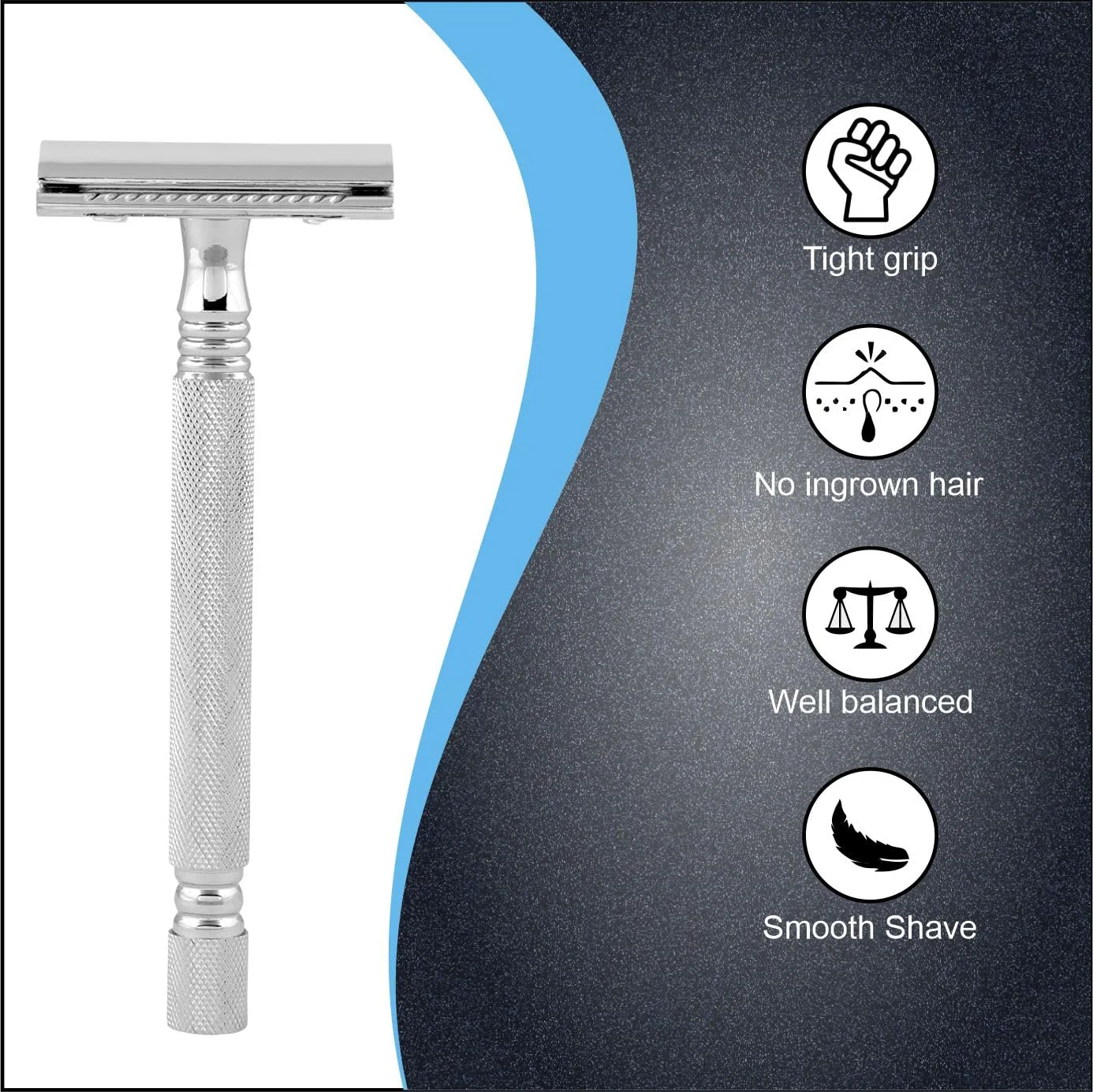 In-Depth Review: best shaving razor men - Pearl Shaving Double Edge Safety Razor (SS-01 CC-CHROME) made with Brass Metal- Classic & Traditional | Comp 4 Pearl Shaving Double Edge - view 3
