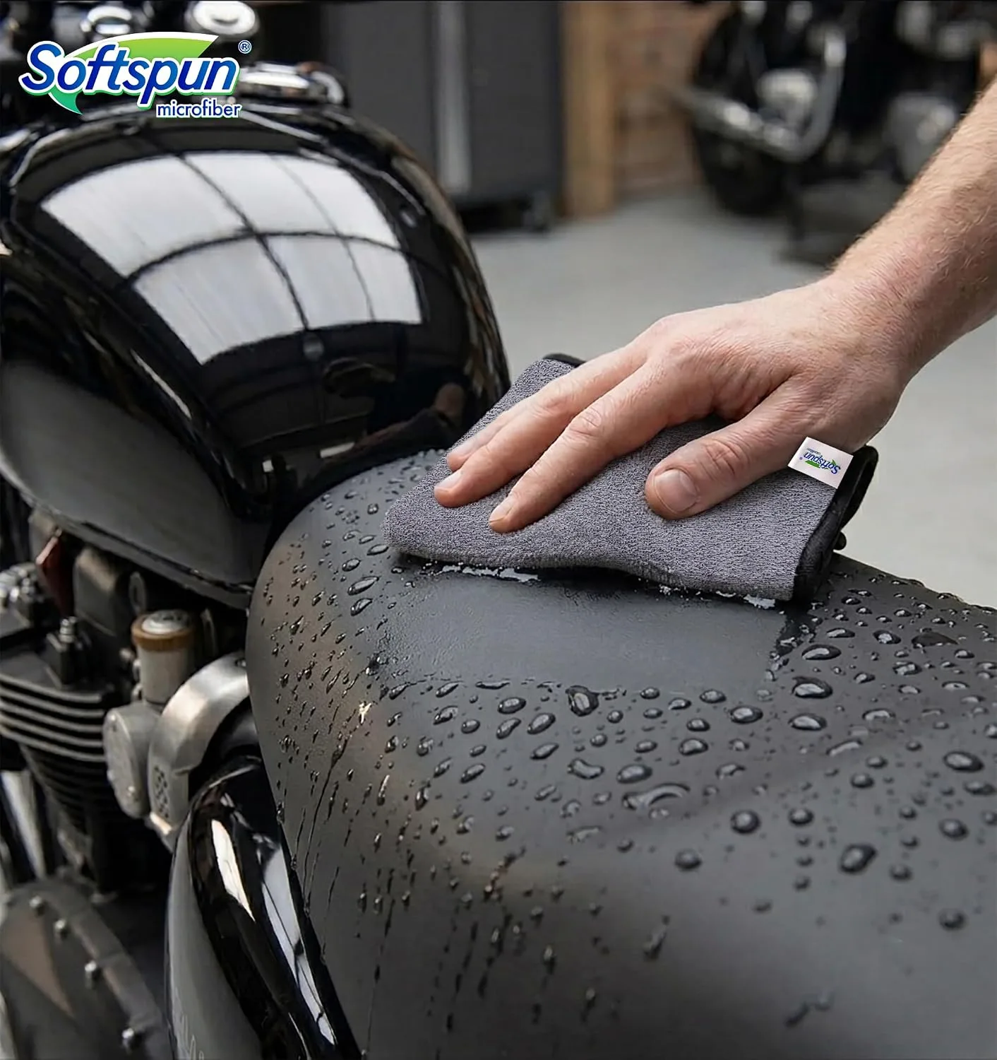 In-Depth Review: best bike microfiber cloth - SOFTSPUN Microfiber Super Absorbent Small Wipes, 500 GSM 20X30 Cms 5 Pieces Grey! Silk Banded Edge Towel 8 best bike microfiber cloth view 6